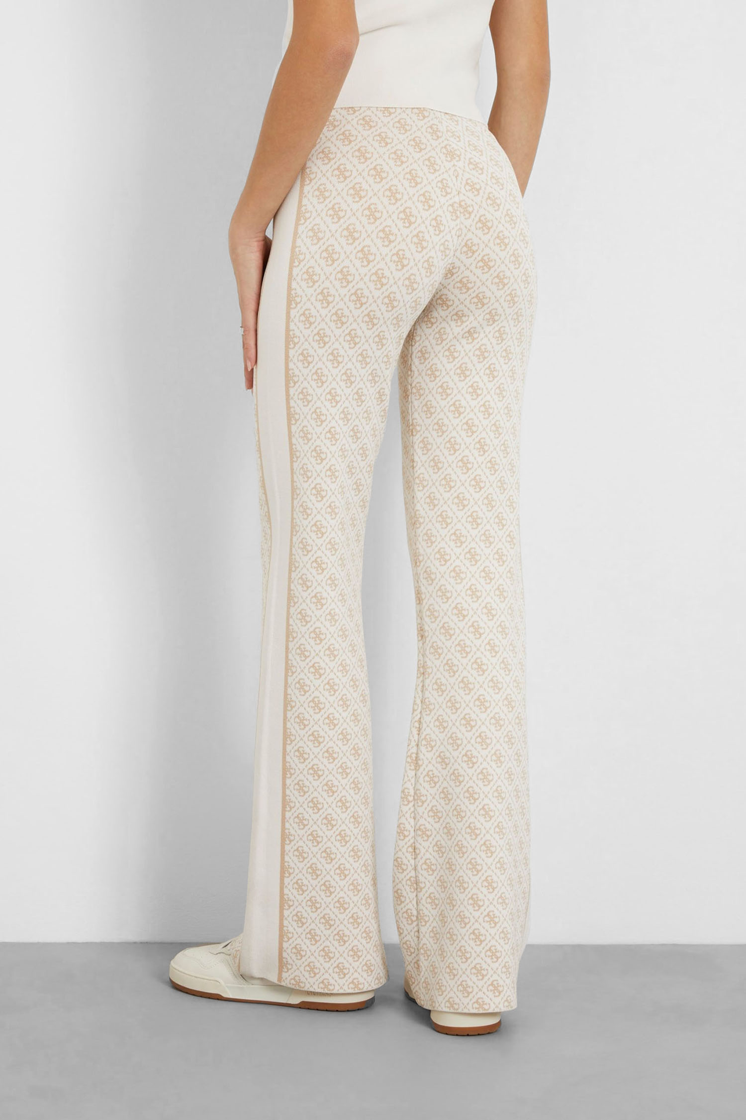 Женские белые брюки с узором Guess W3YB38.Z37K0;F1GL