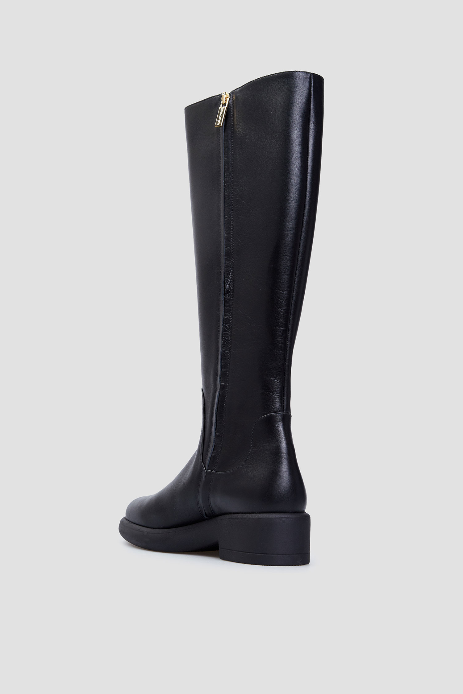 Женские черные кожаные ботфорты BALDININI D5B028P1VITE;0000