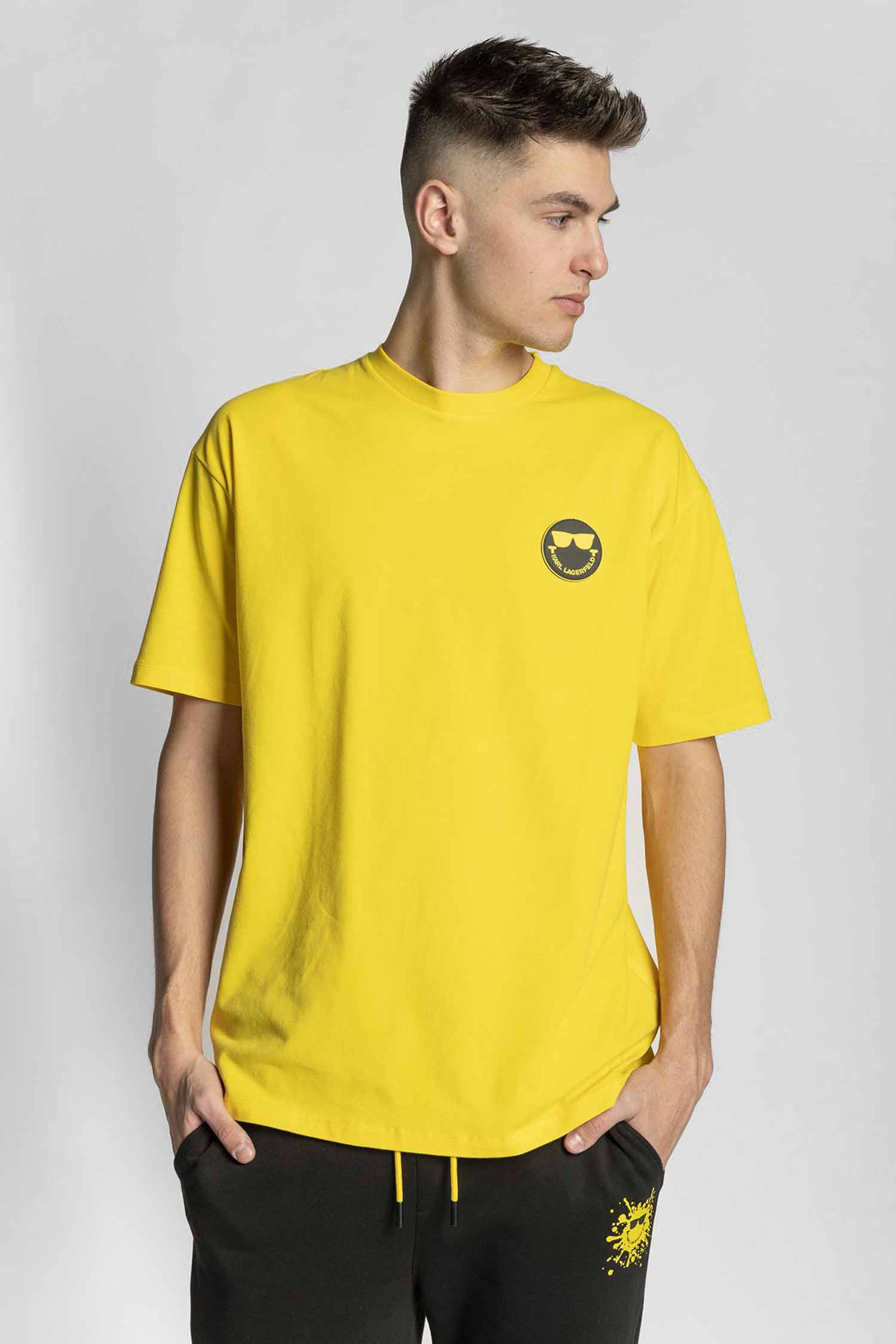 Мужская желтая футболка KARL x SmileyWorld® Karl Lagerfeld 521221.755440;130