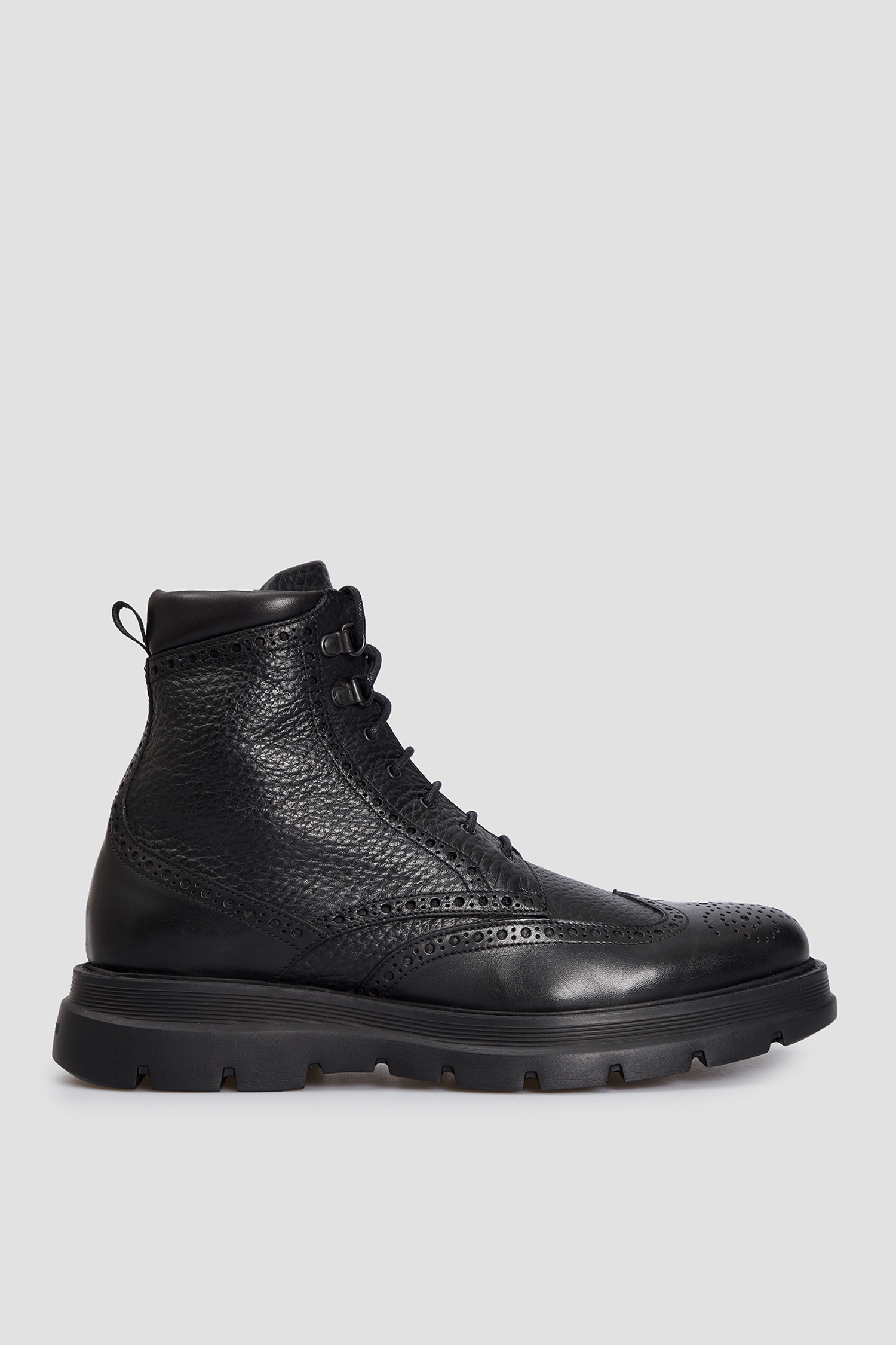 Мужские черные кожаные ботинки Baldinini U4B344A1VIBO;0000