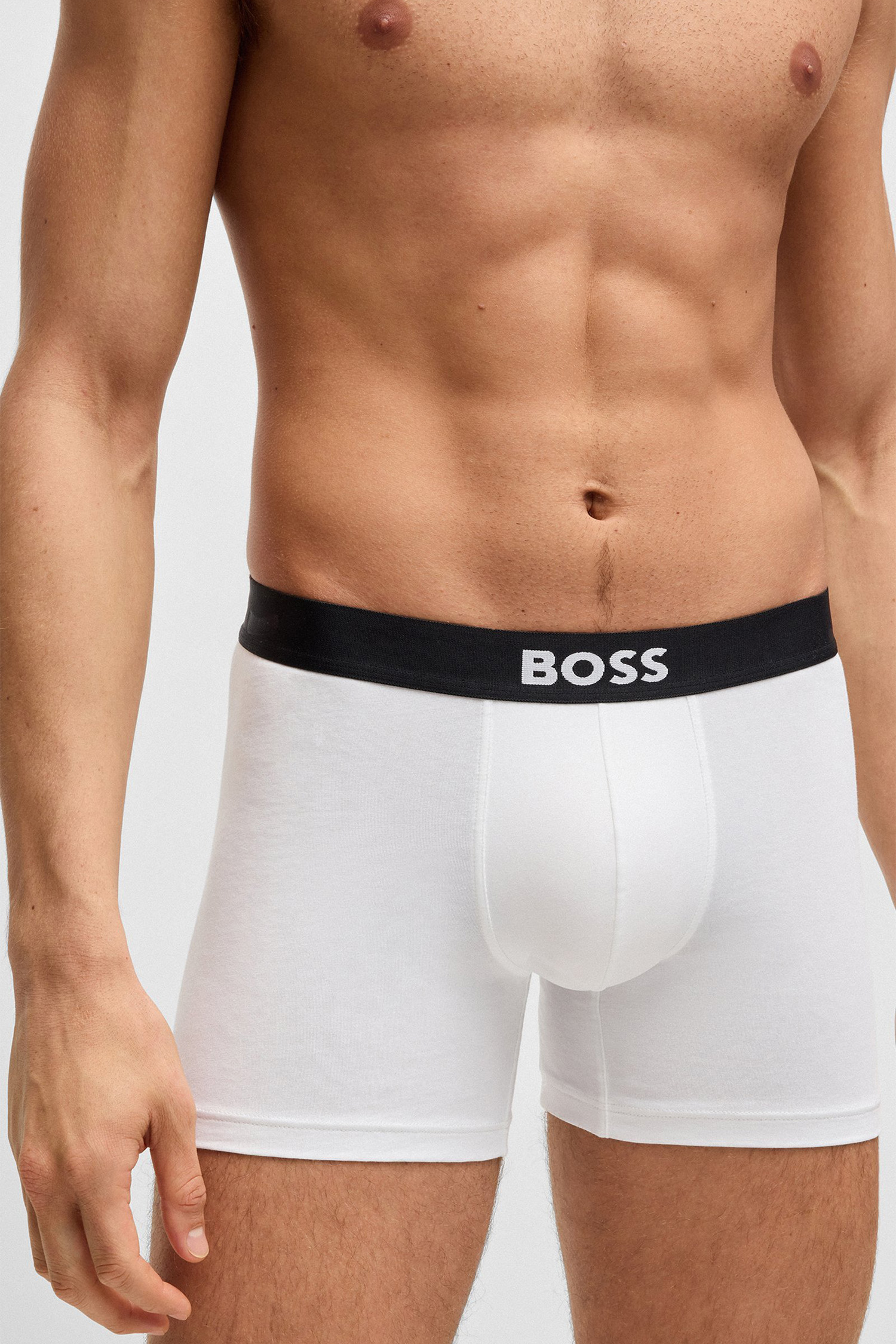 Чоловічі білі боксери (3 шт) BOSS 50544272;100