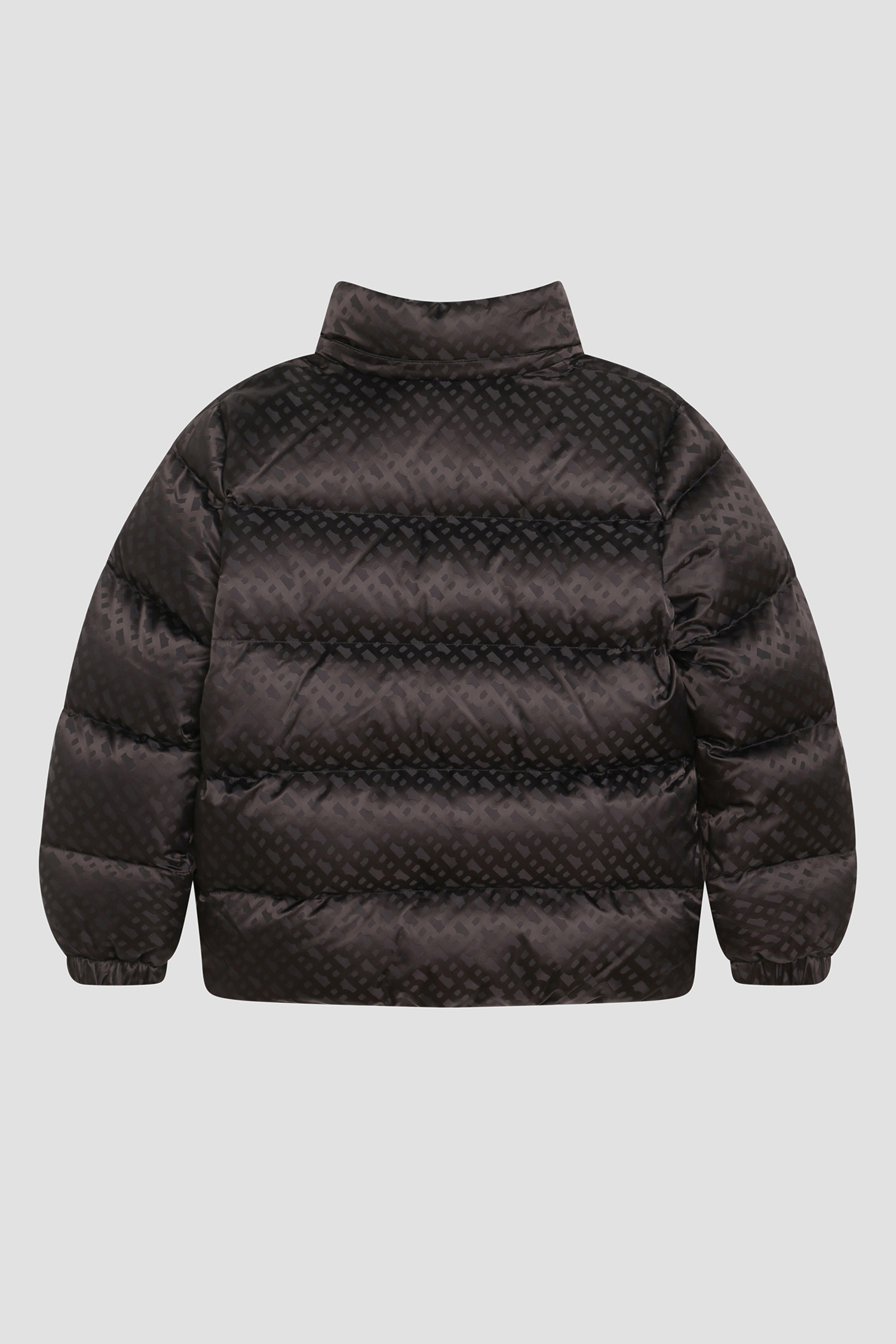 Дитячий чорний пуховик з візерунком BOSS kids J26519;09B