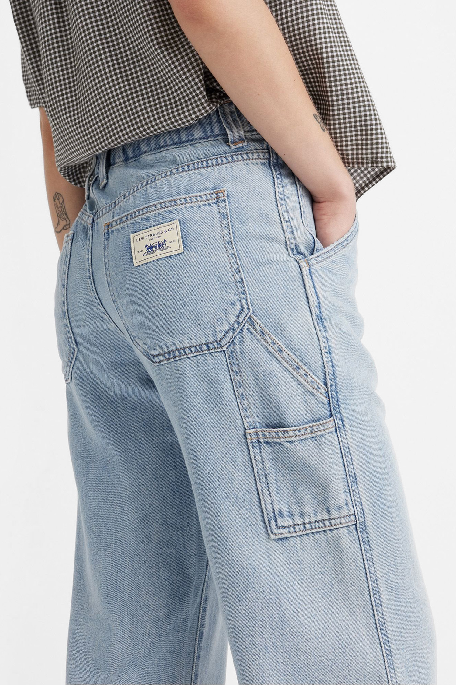 Женские голубые джинсы Baggy Carpenter Levi’s® A8699;0000