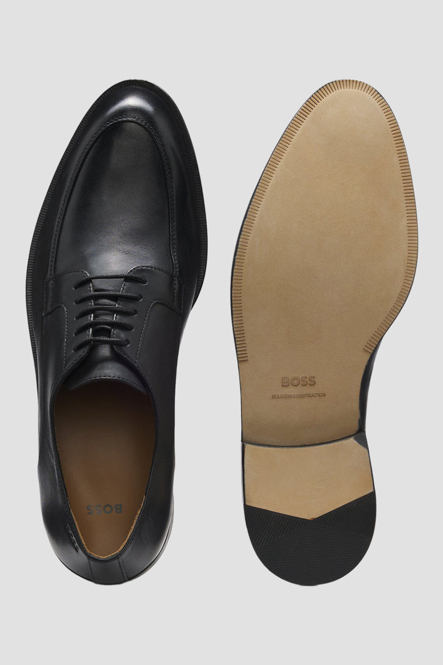 Мужские черные кожаные дерби BOSS 50568836;001