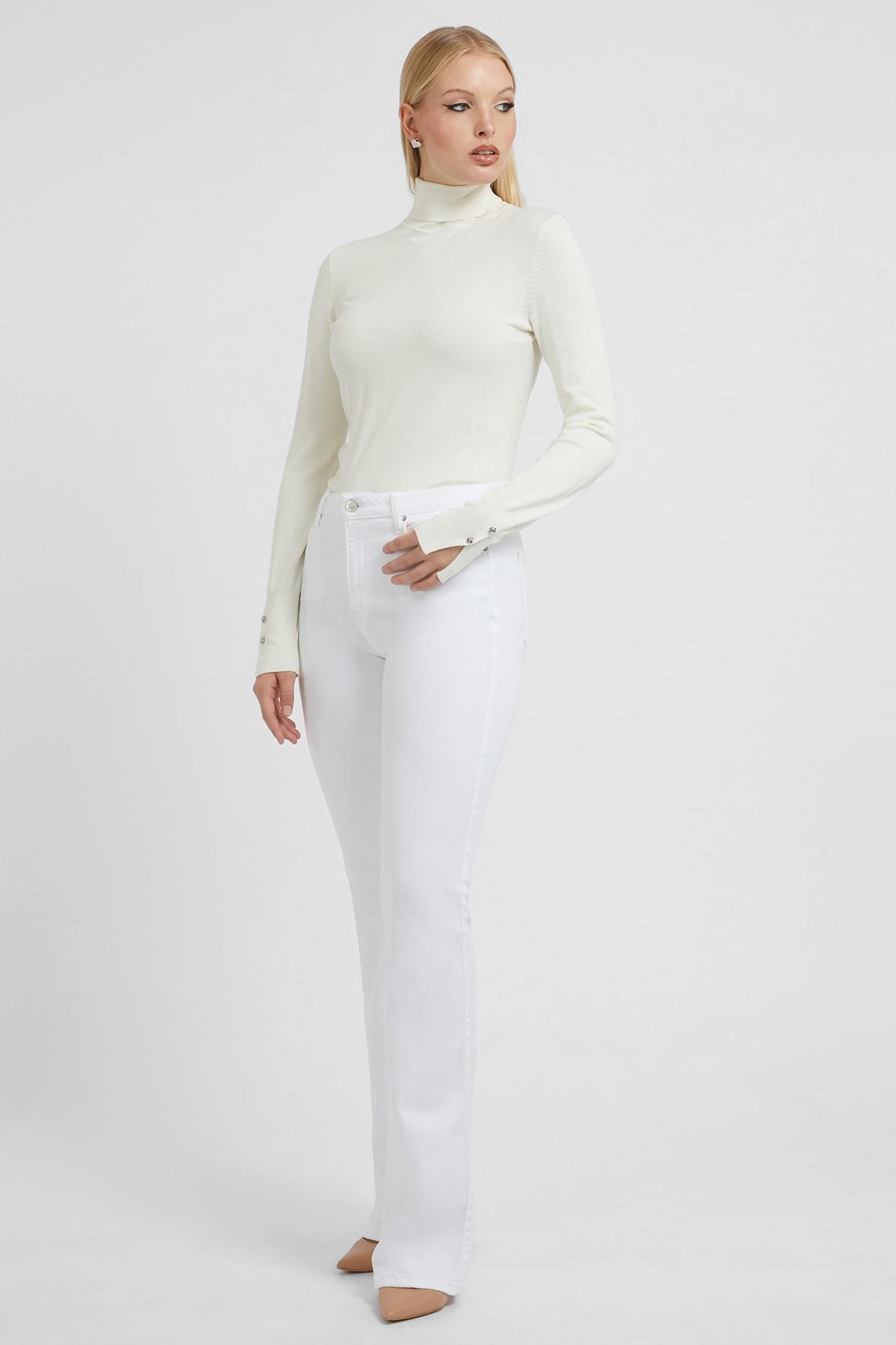 Женский белый гольф Guess W2BR53.Z2V62;G012