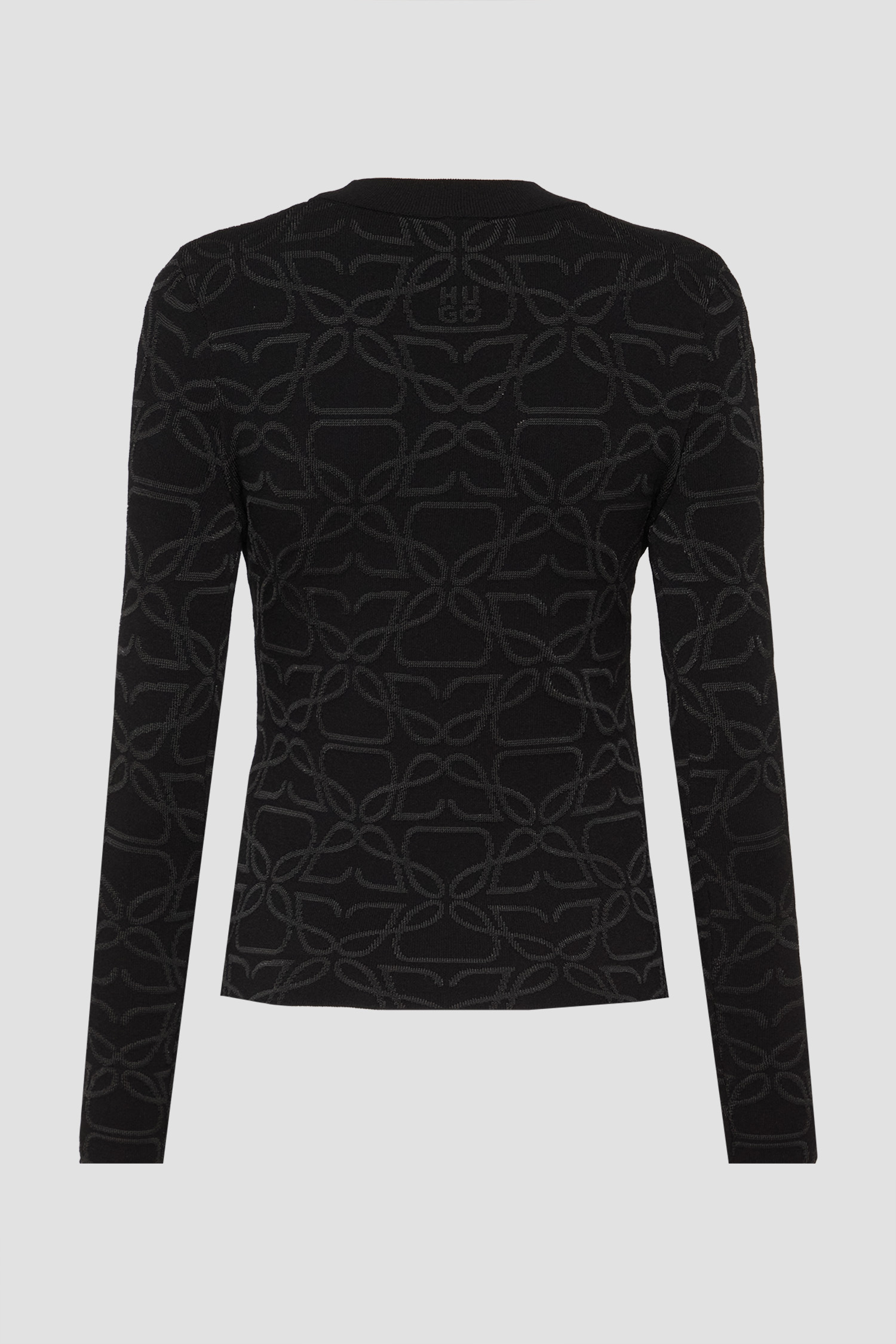 Женский черный джемпер с узором HUGO 50542604;968