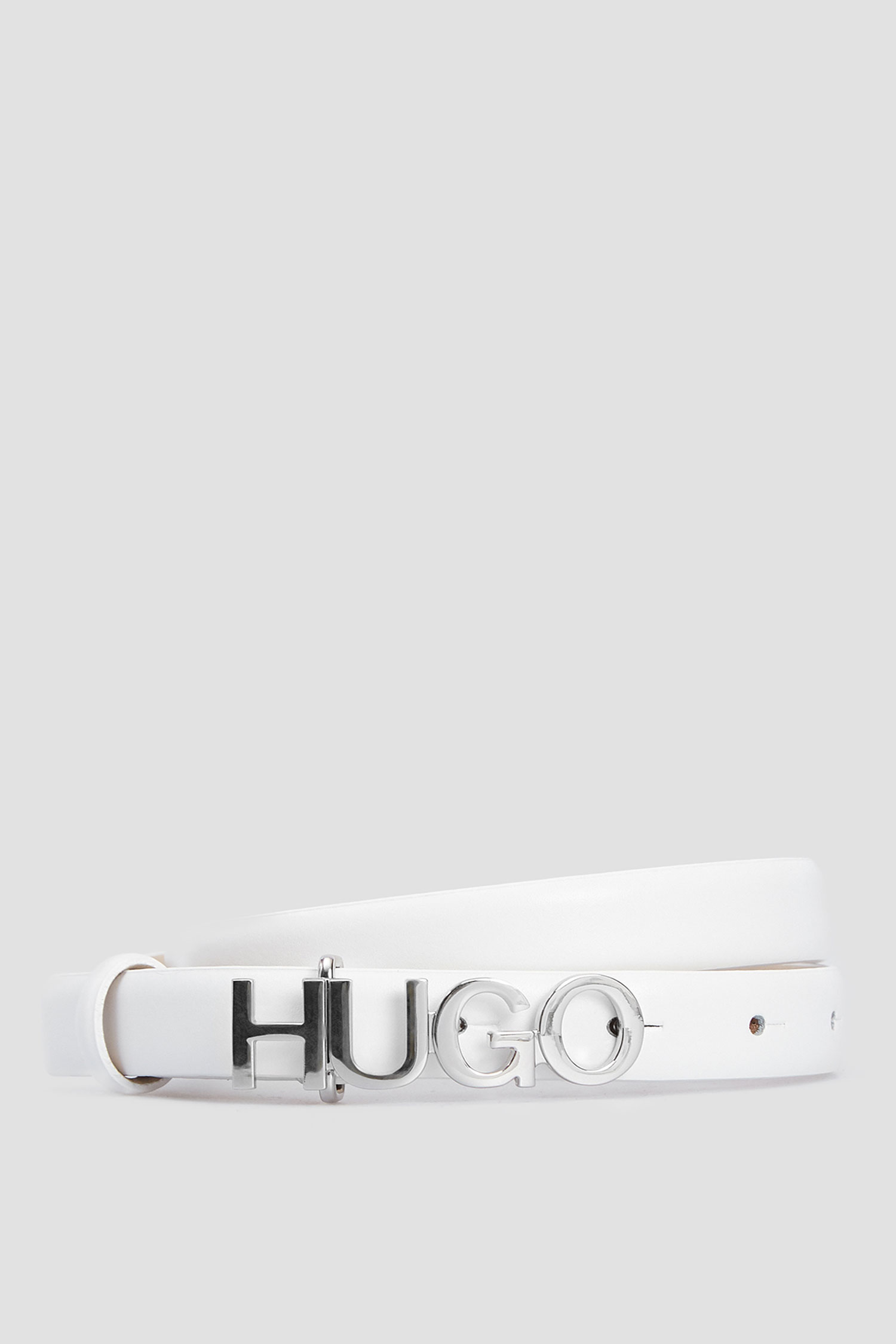 Женский белый кожаный ремень HUGO 50441986;100