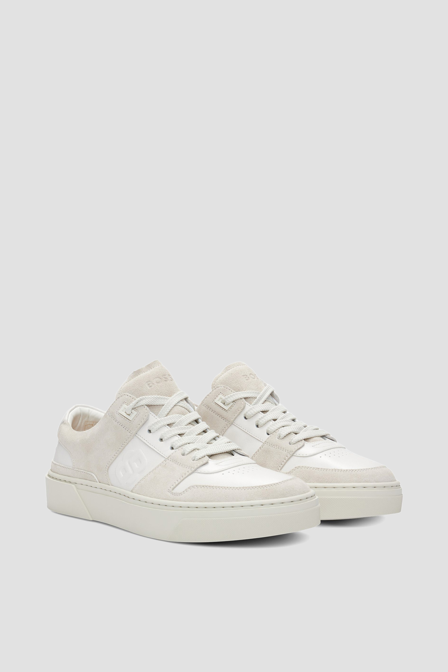 Жіночі бежеві шкіряні снікерси BOSS 50516908;110