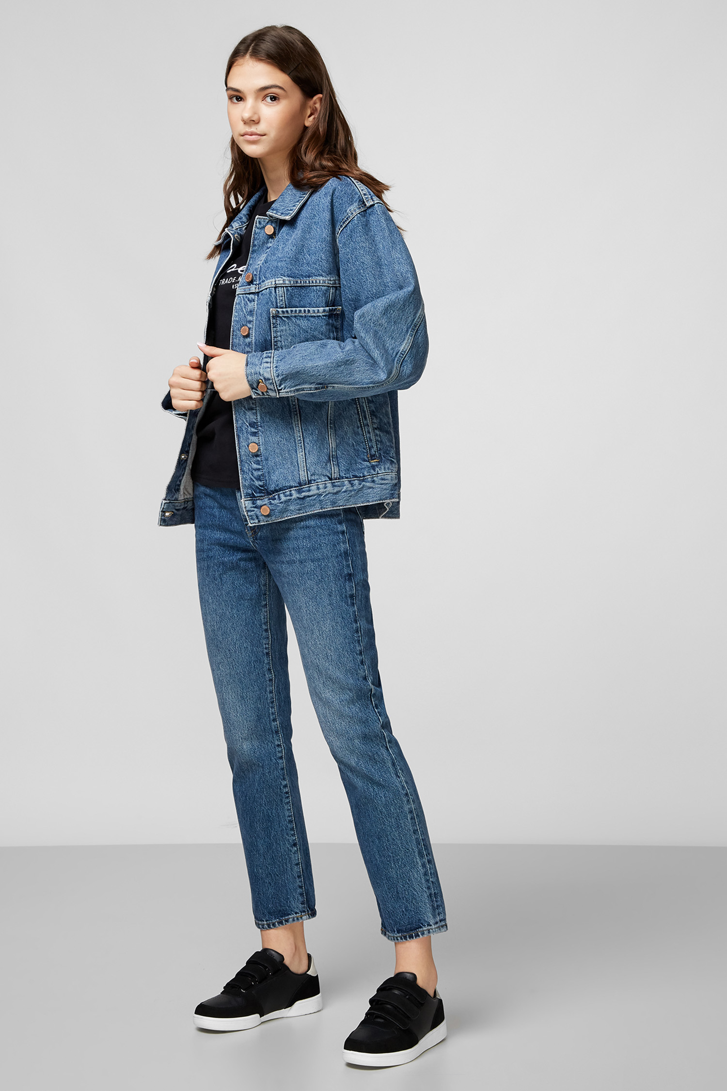 Синяя джинсовая куртка для девушек SuperDry W5010082A;3GL