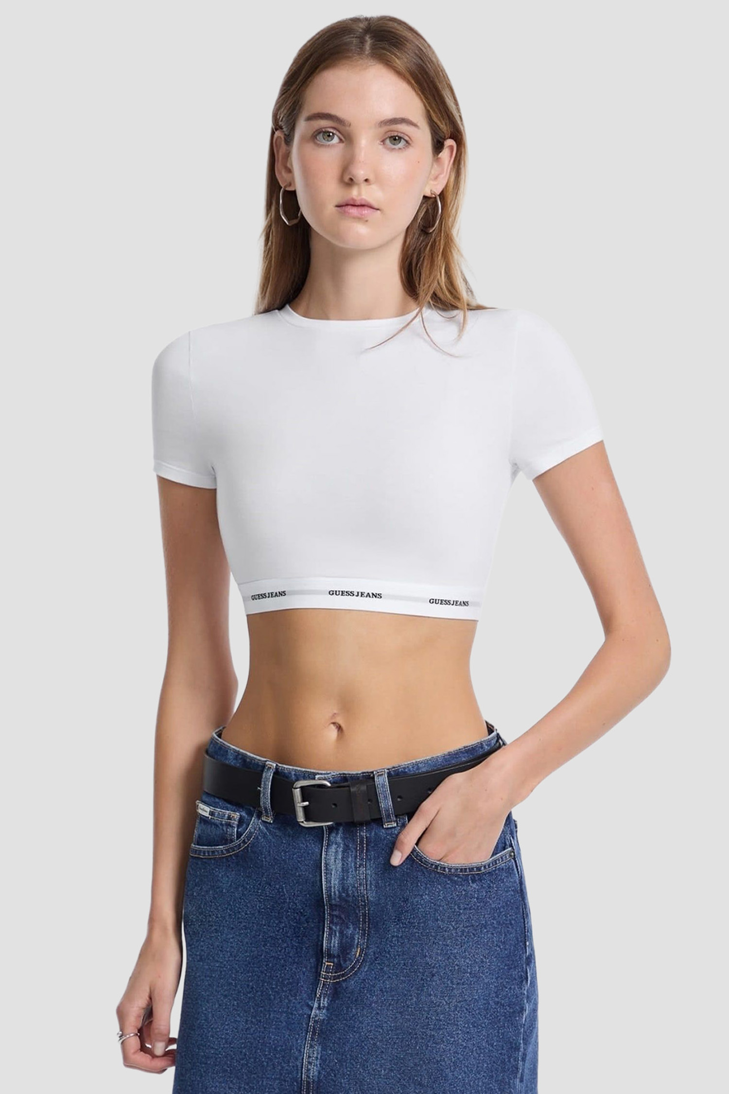 Жіночий білий топ Guess Jeans W5YZ02.KBBU1;G011