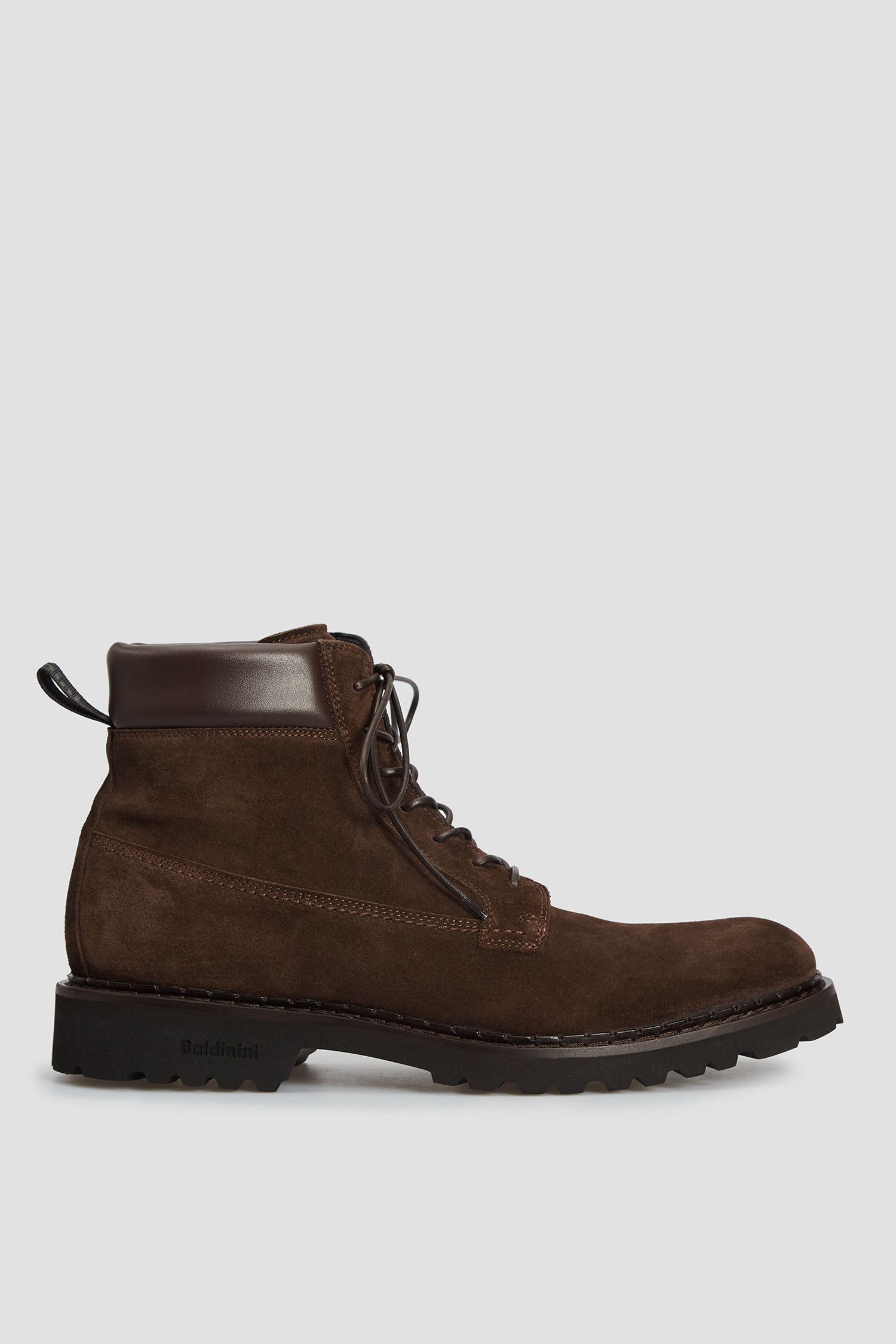 Чоловічі темно-коричневі замшеві черевики Baldinini U2B304SOMW;EBTM