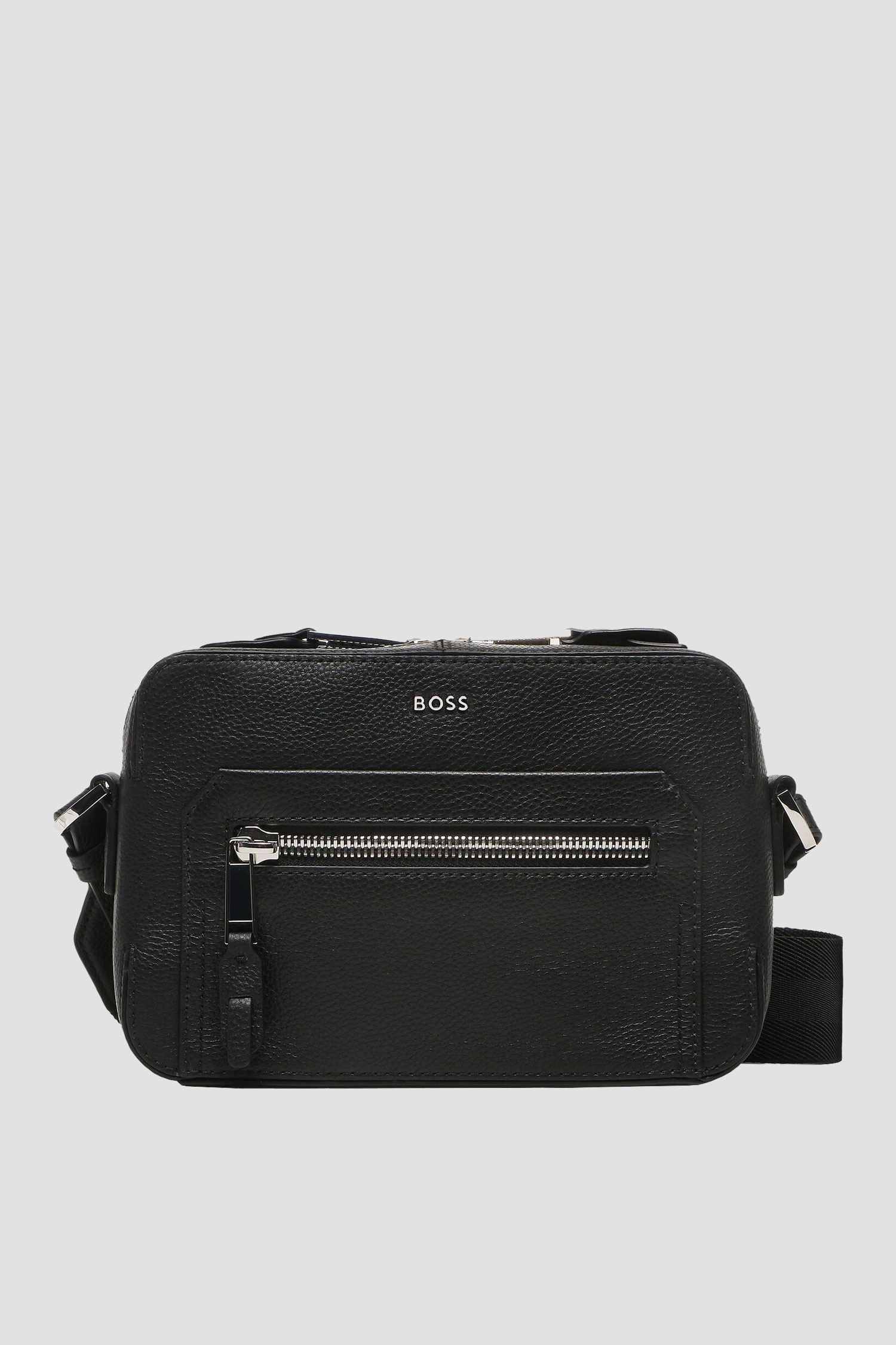 Чоловіча чорна шкіряна сумка BOSS 50499040;001 — Ultrashop