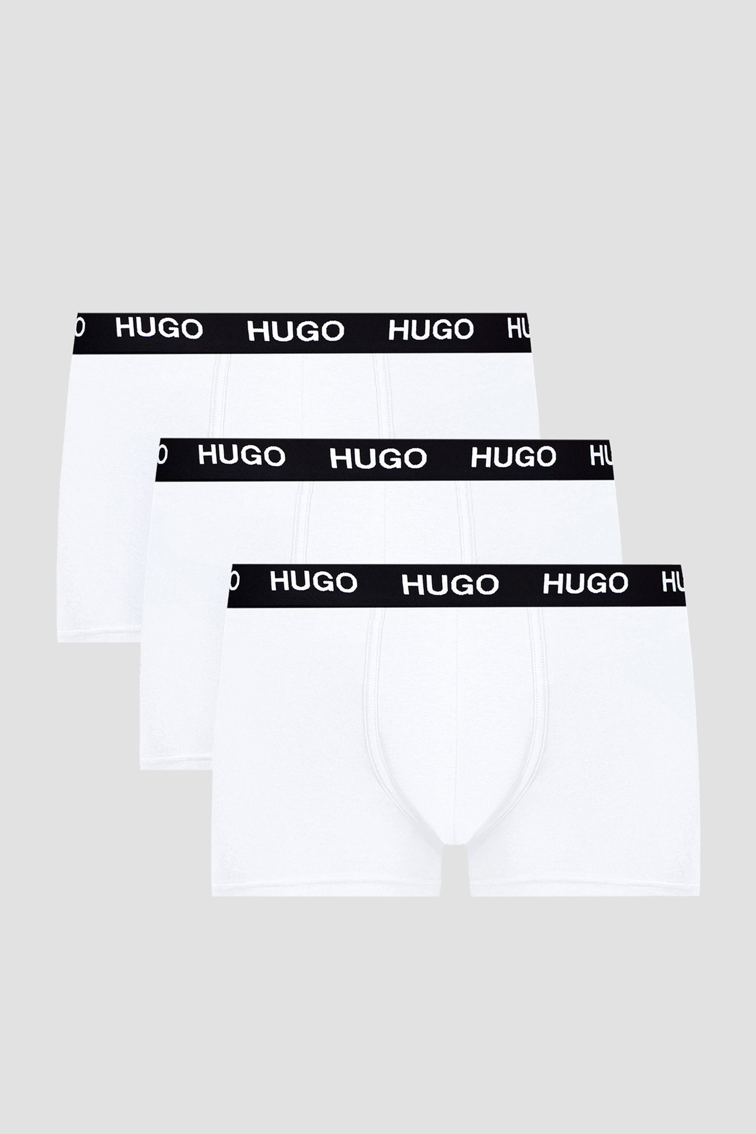 Чоловічі білі боксери (3 шт) HUGO 50435463;100