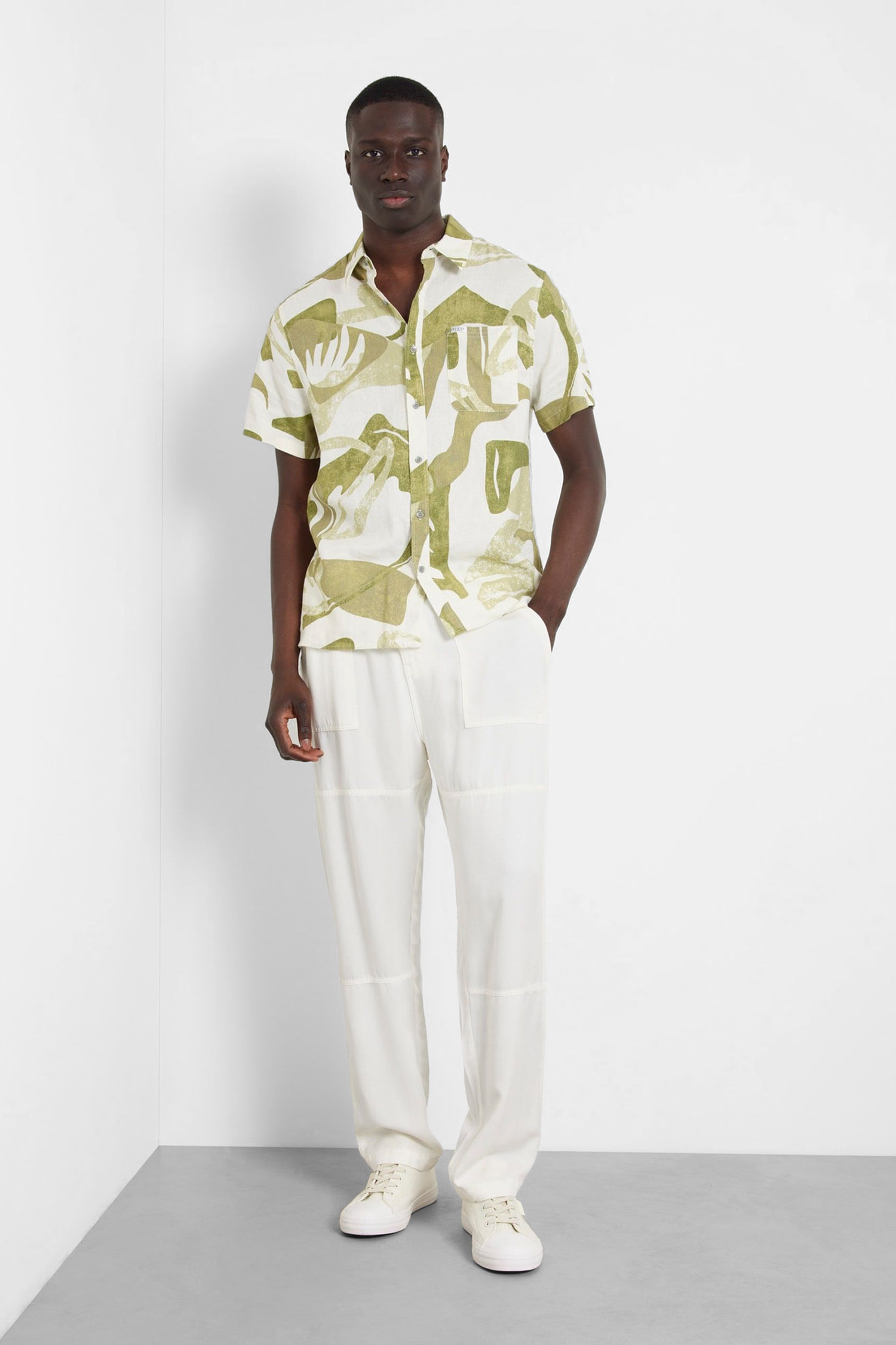 Мужские белые брюки Guess M4GB21.WDX72;PWMU