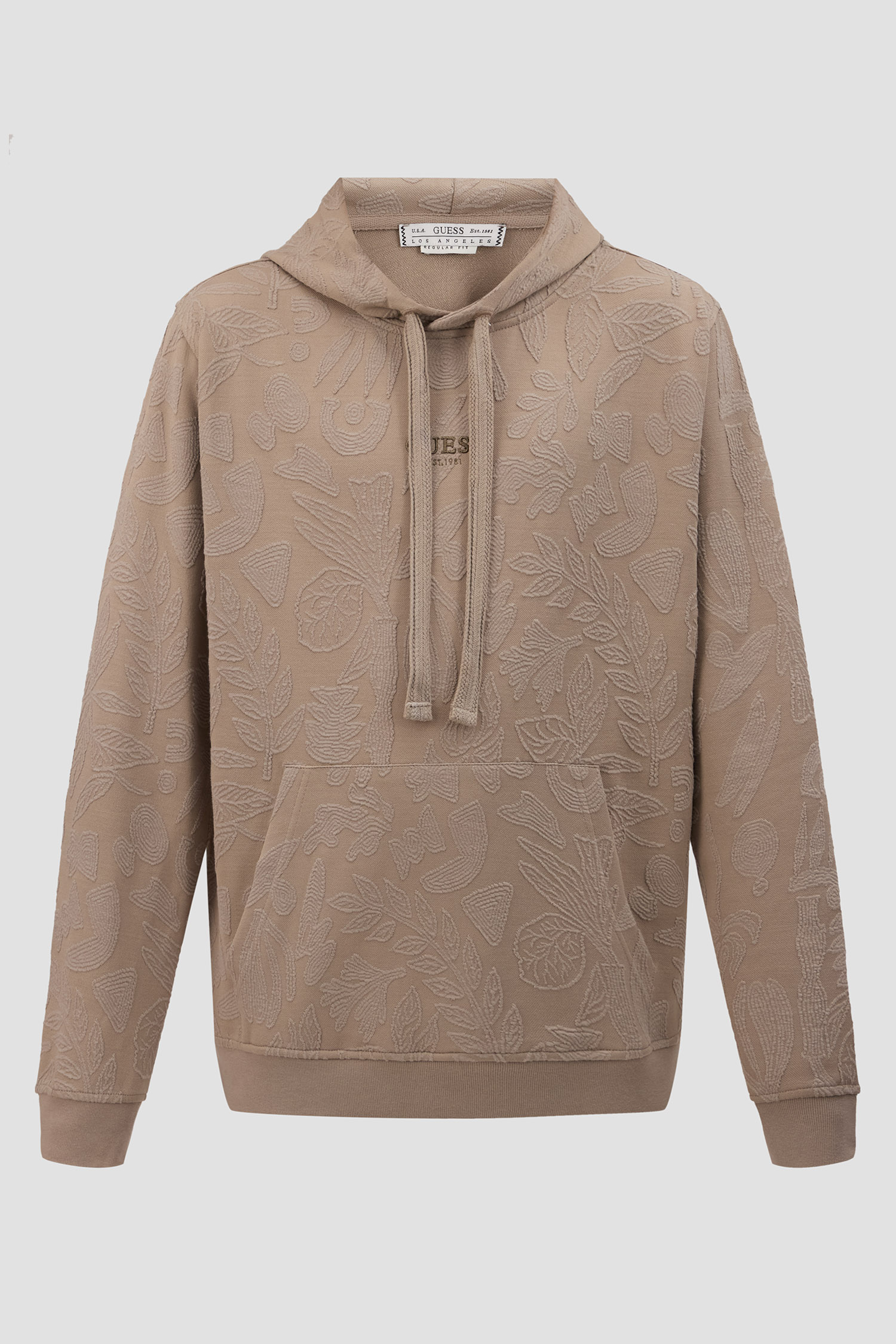 Чоловіче бежеве худі з візерунком Guess M5GQ15.KCS71;FJ8M
