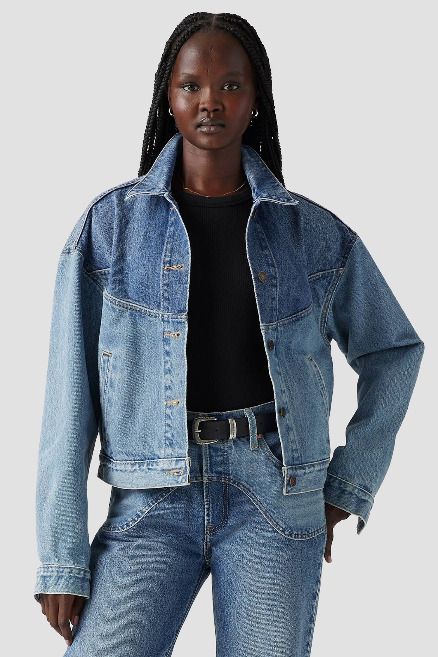 Женская голубая джинсовая куртка Levi’s® 001WO;0000