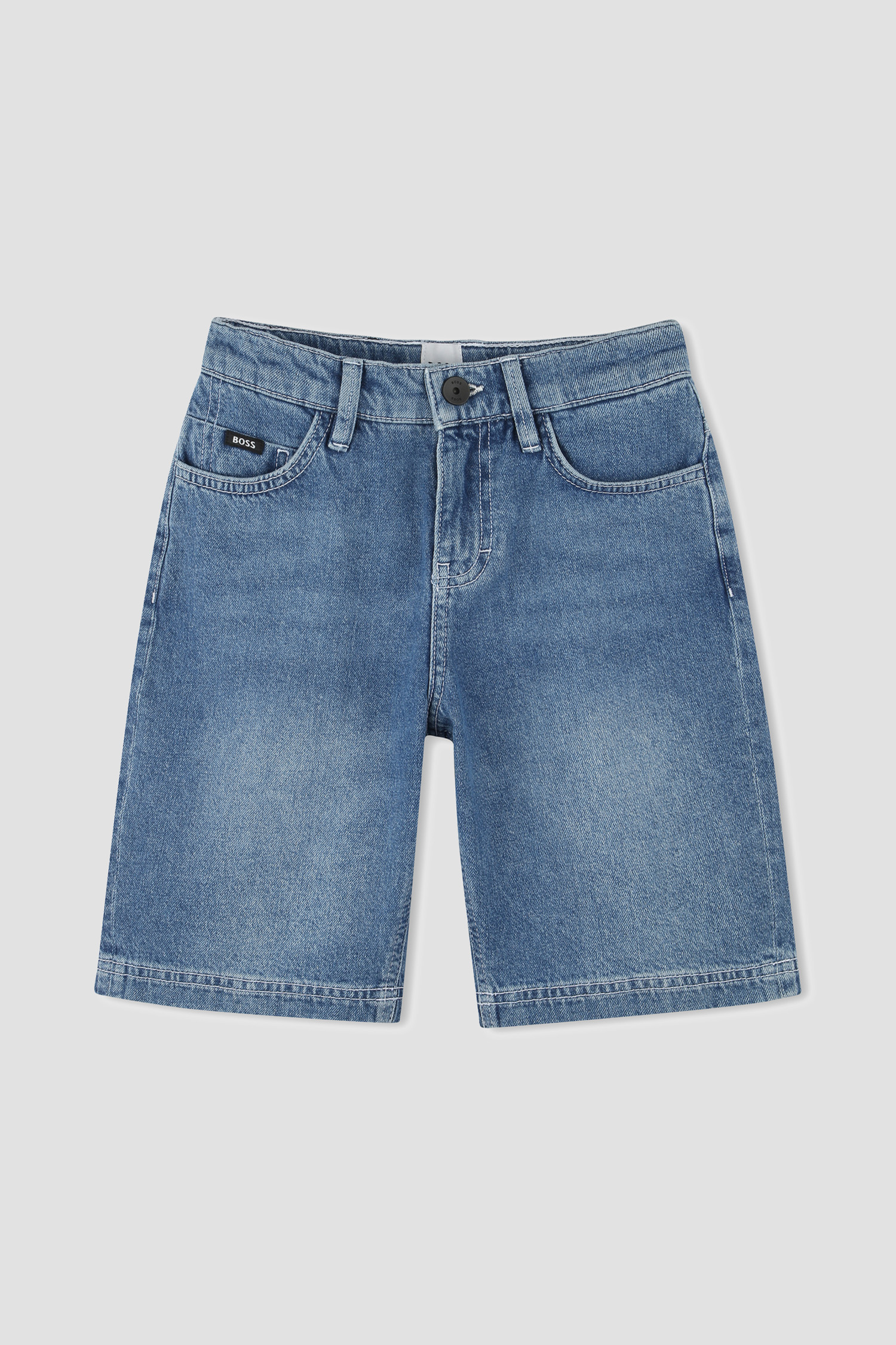 Детские синие джинсовые шорты BOSS kids J51994;Z75