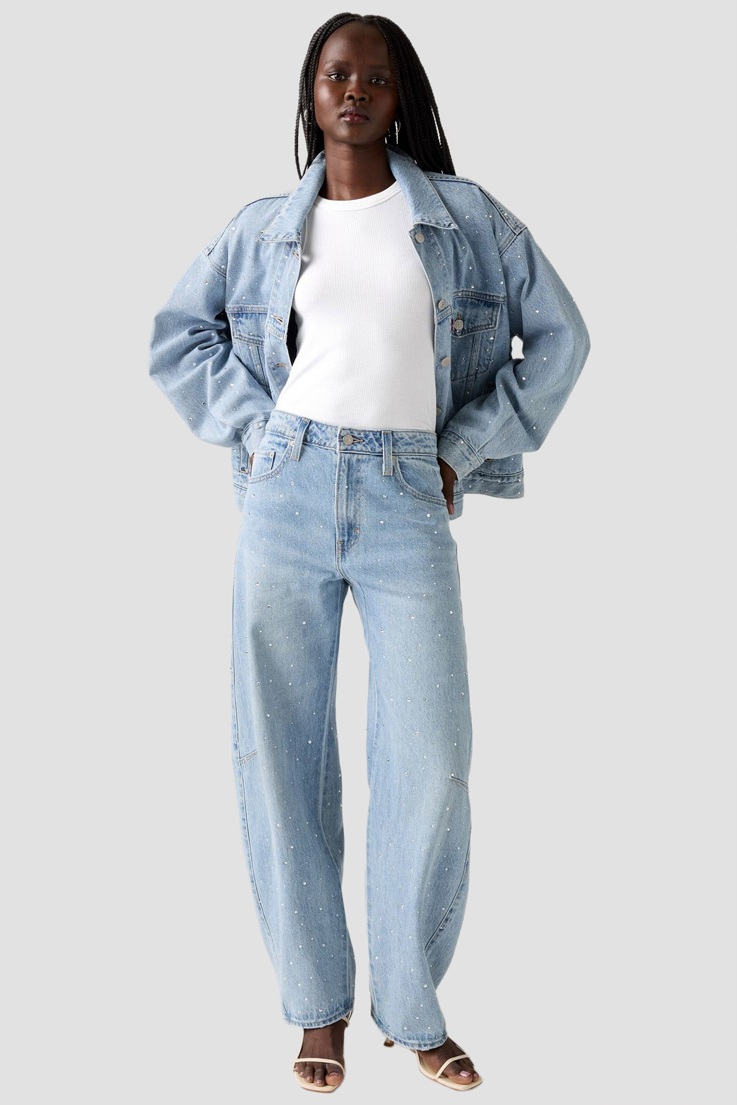 Женские голубые джинсы Baggy Dad Barrel Levi’s® 0039A;0007