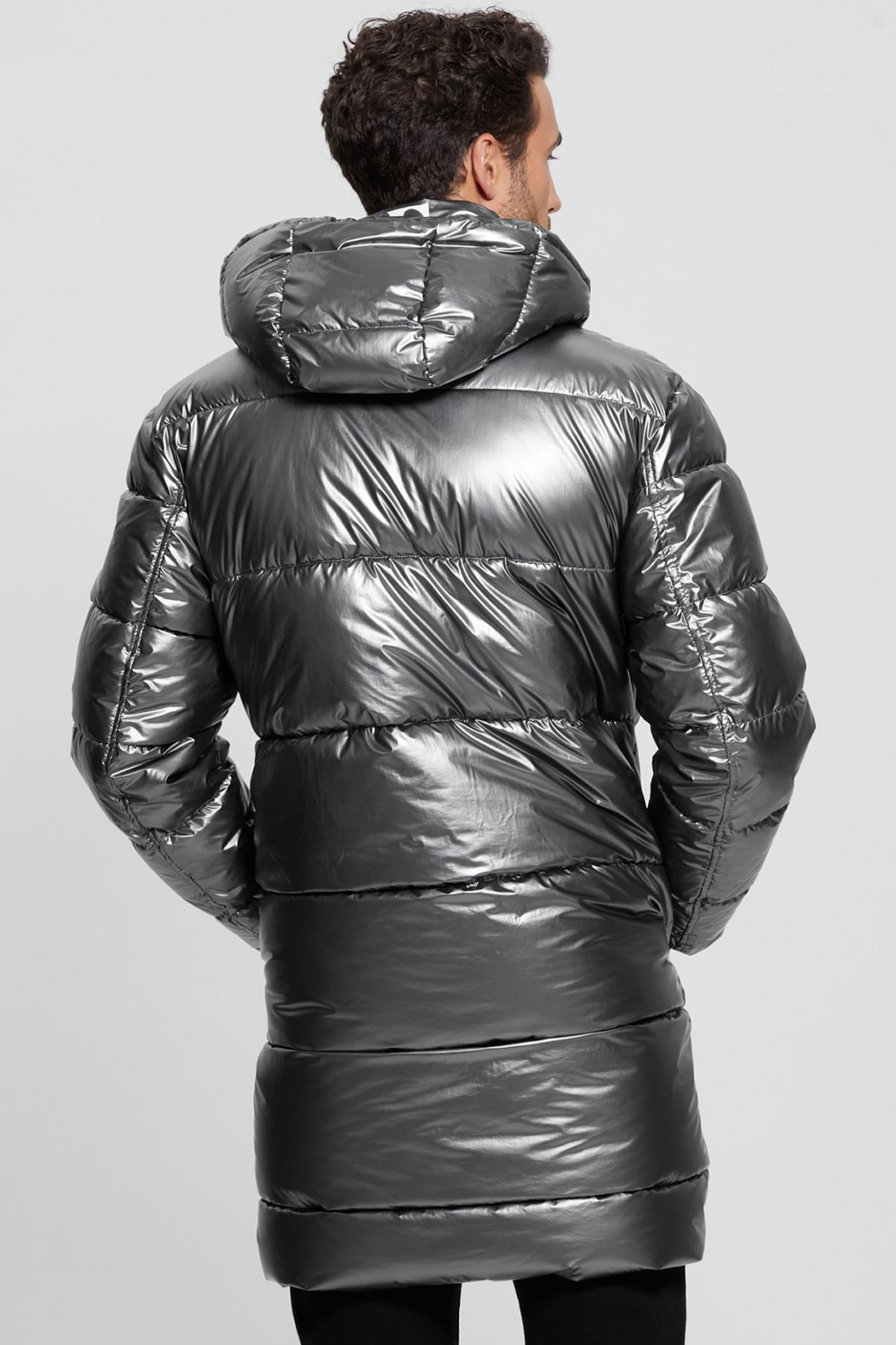 Чоловіча срібляста куртка Guess M3BL43.WEHC0;MGTL