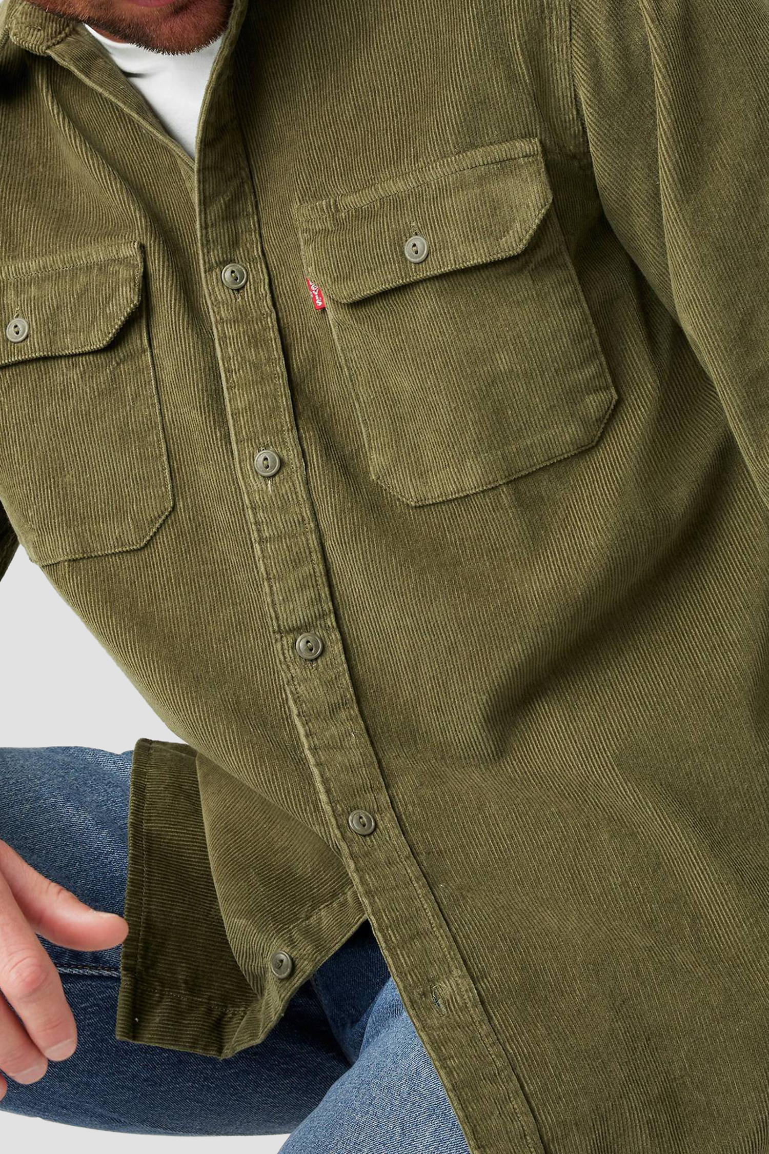Мужская зеленая вельветовая рубашка Levi’s® 19573;0228