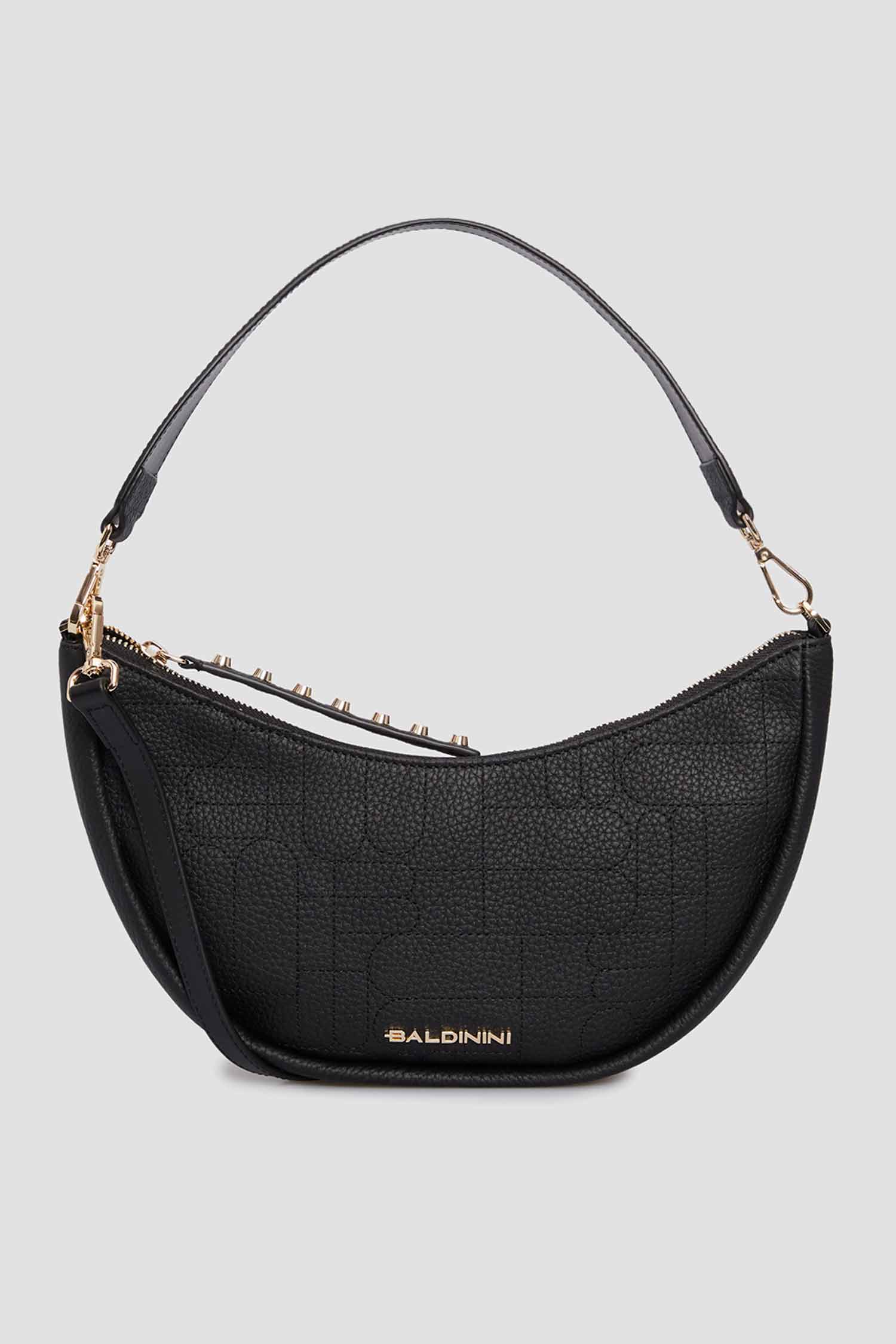 Женская черная кожаная сумка Baldinini G4DPWGBR0032;999