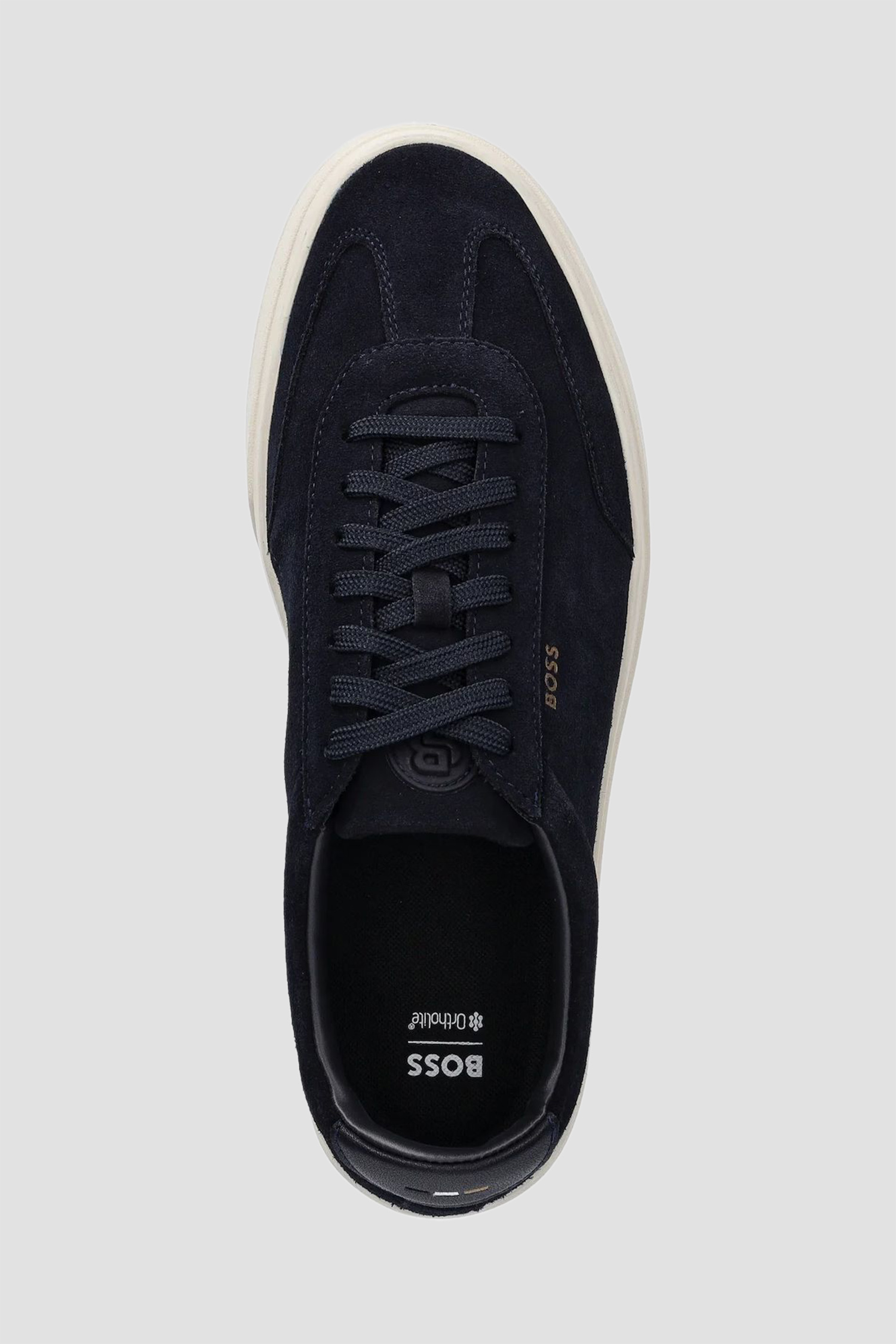 Чоловічі темно-сині замшеві снікерси BOSS 50554611;401