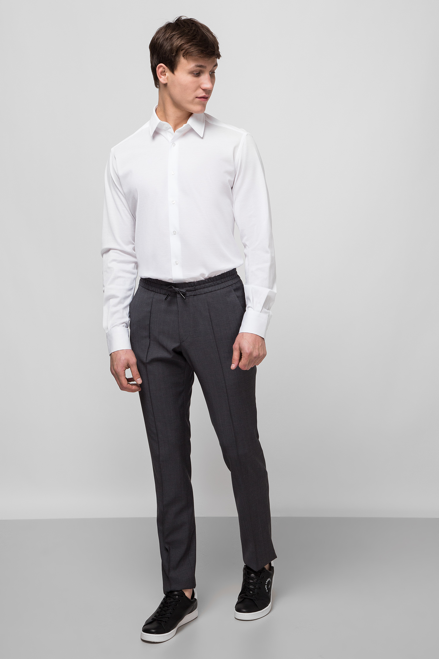 Мужская белая рубашка Karl Lagerfeld 501694.605000;10