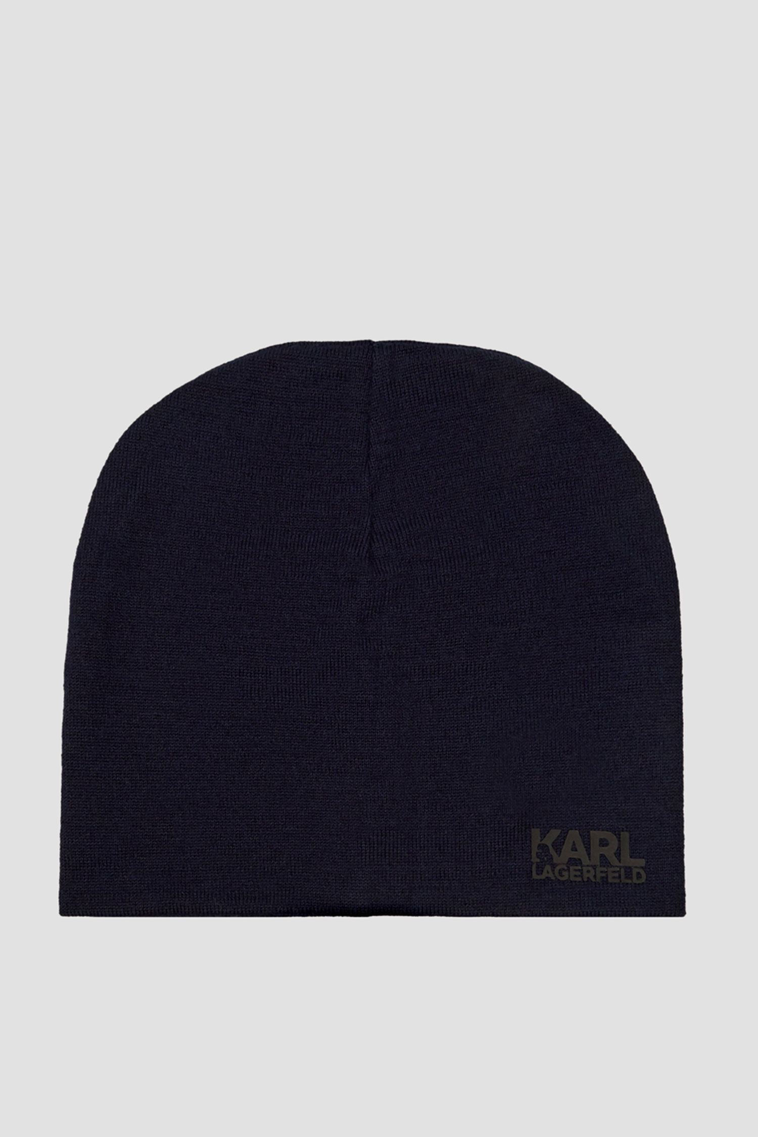 Мужская темно-синяя шерстяная шапка Karl Lagerfeld 512324.805601;690