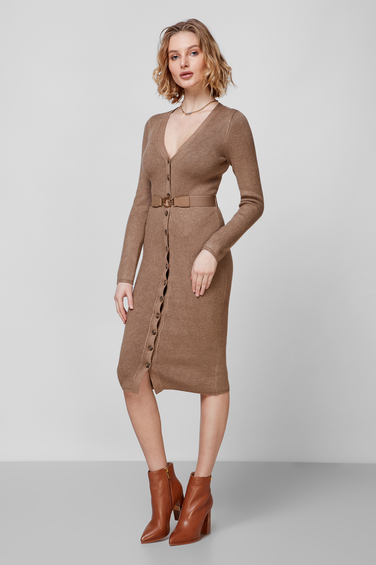 Женское коричневое платье Guess W1BK58.Z17X3;F10I
