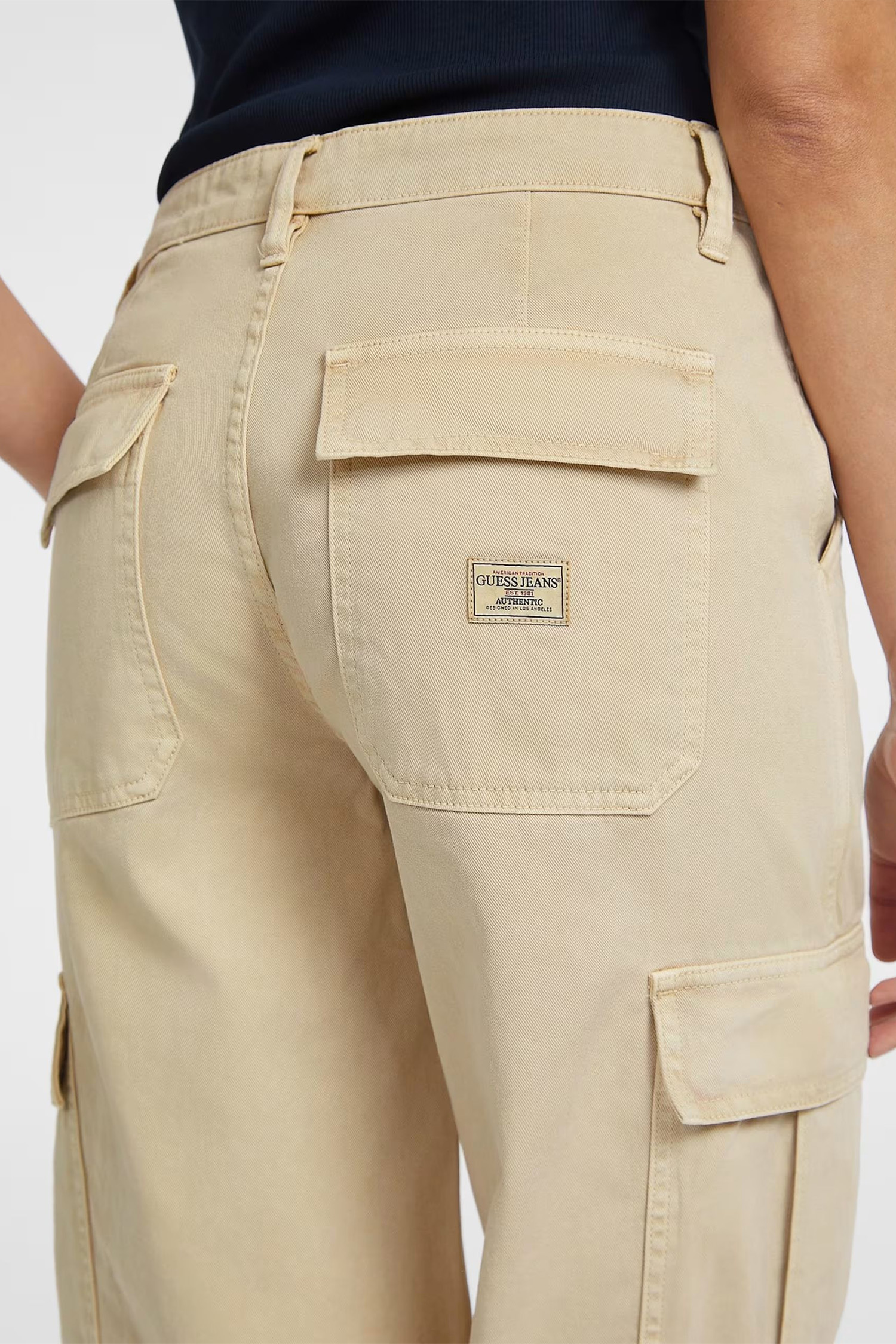 Женские бежевые карго Guess Jeans W4YB61.WGCV1;A117