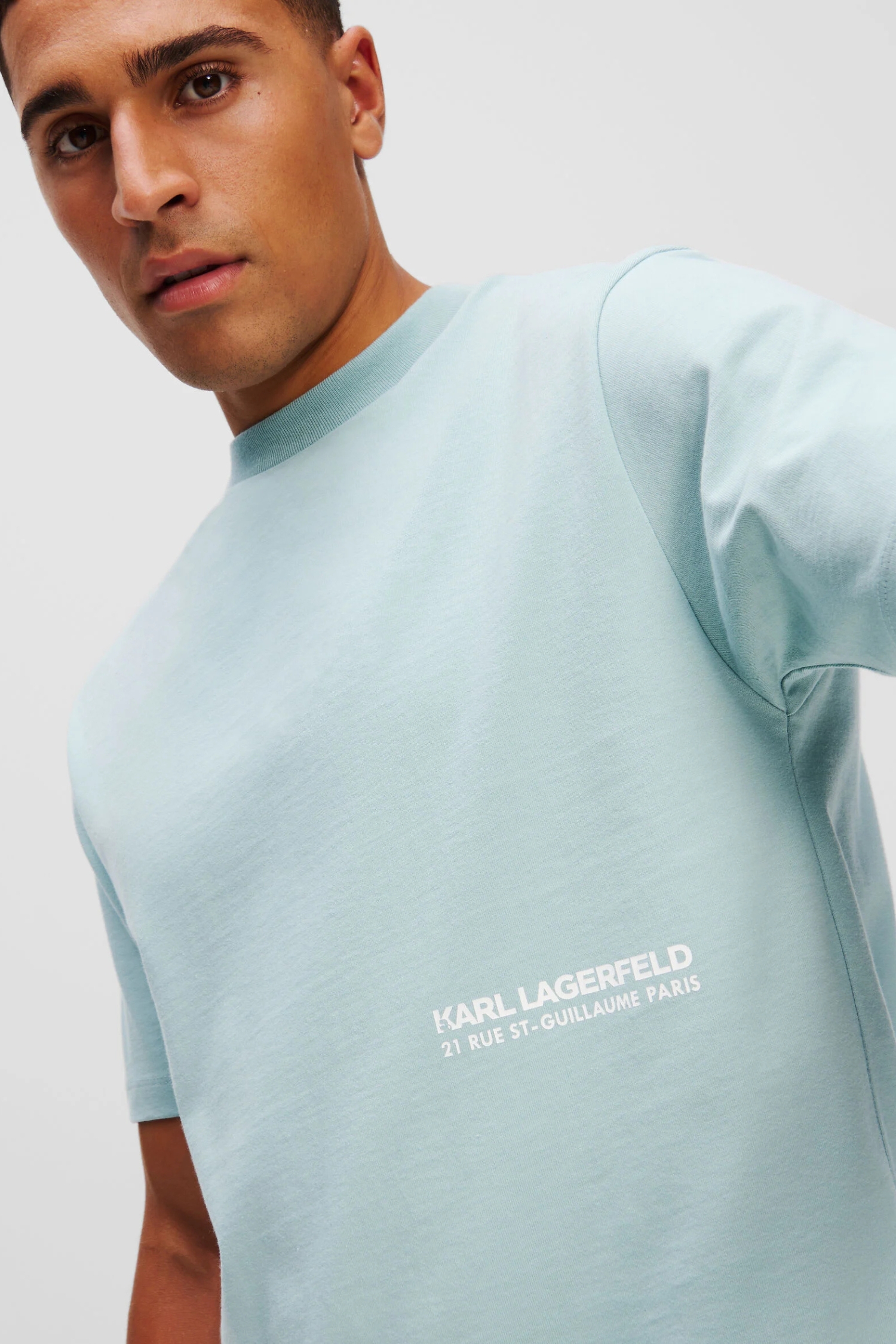 Мужская голубая футболка Karl Lagerfeld 551230.755192;600