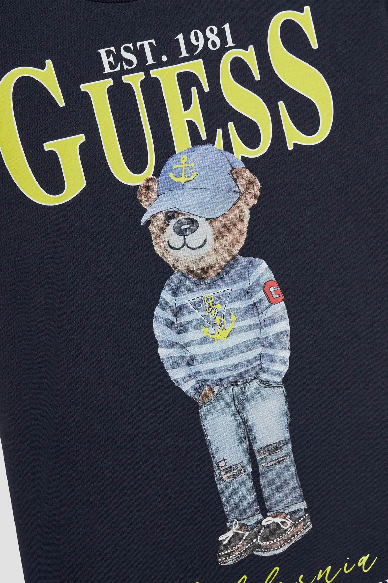 Дитяча темно-синя футболка Guess Kids L5RI17.K8HM4;G7V2