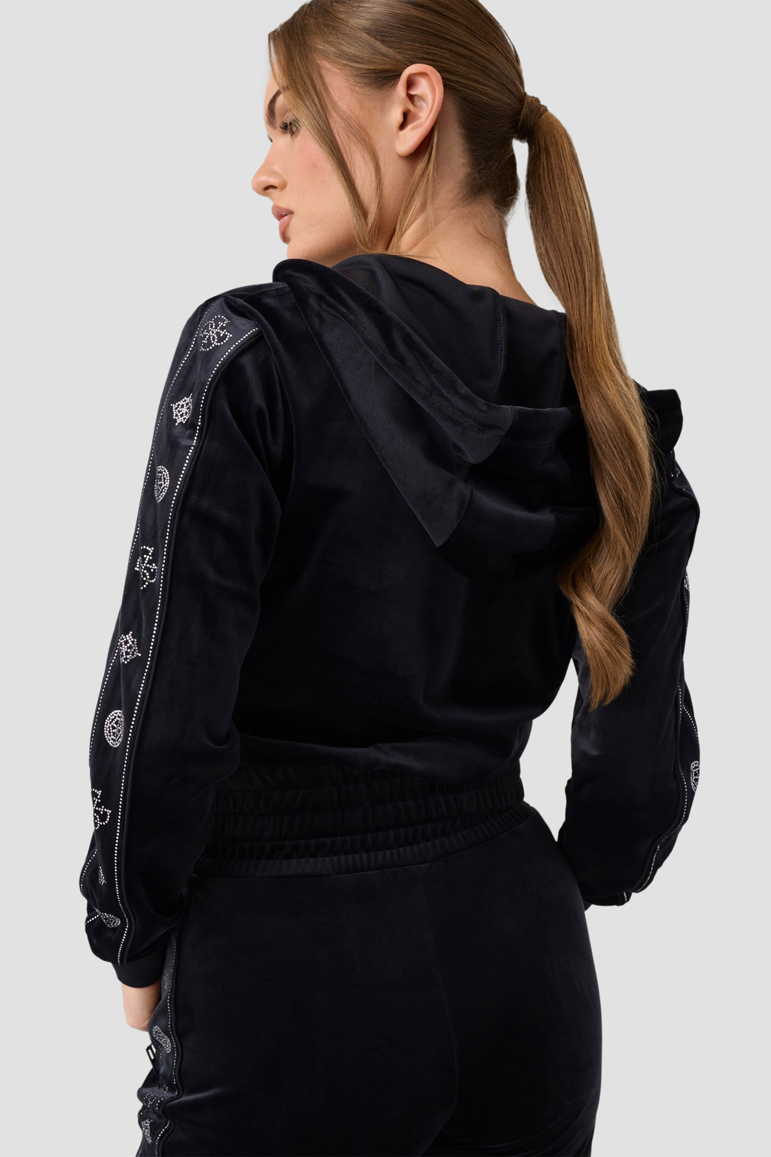 Женская черная кофта на молнии Guess V6BQ07.K6301;JBLK