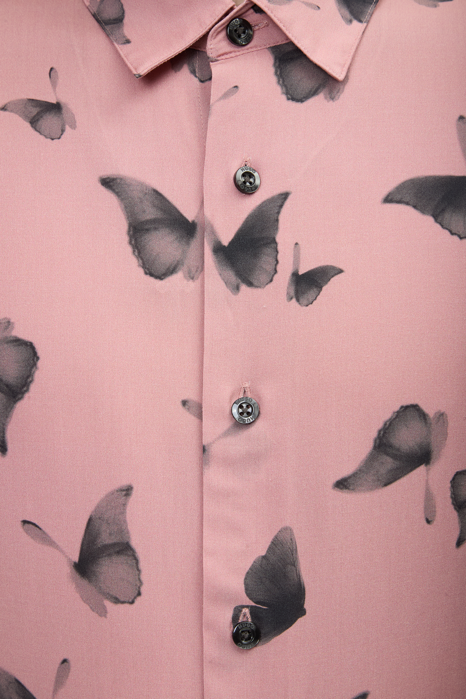 Мужская розовая рубашка с узором HUGO 50534247;695