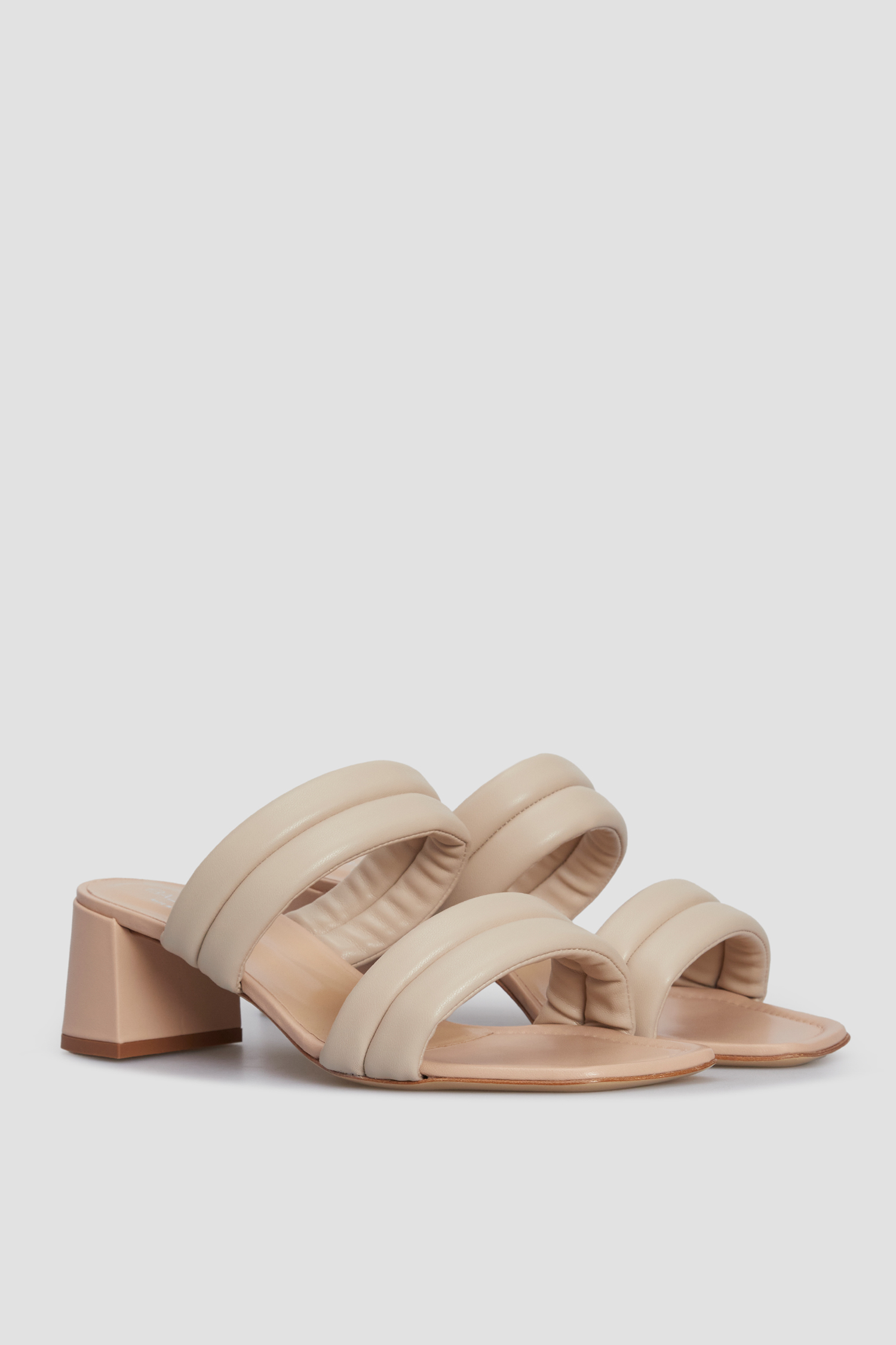 Женские бежевые кожаные мюли BALDININI D4E520P5NAPS;7890