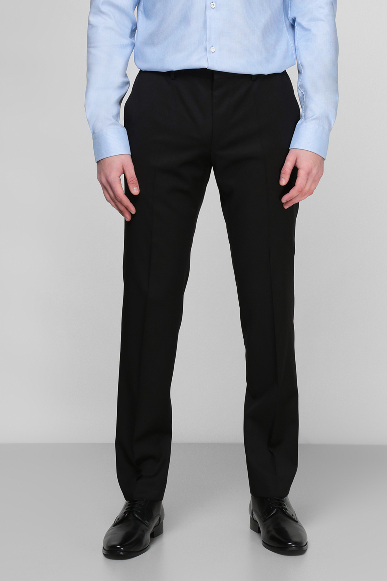 Черные шерстяные брюки для парней BOSS 50318499;001