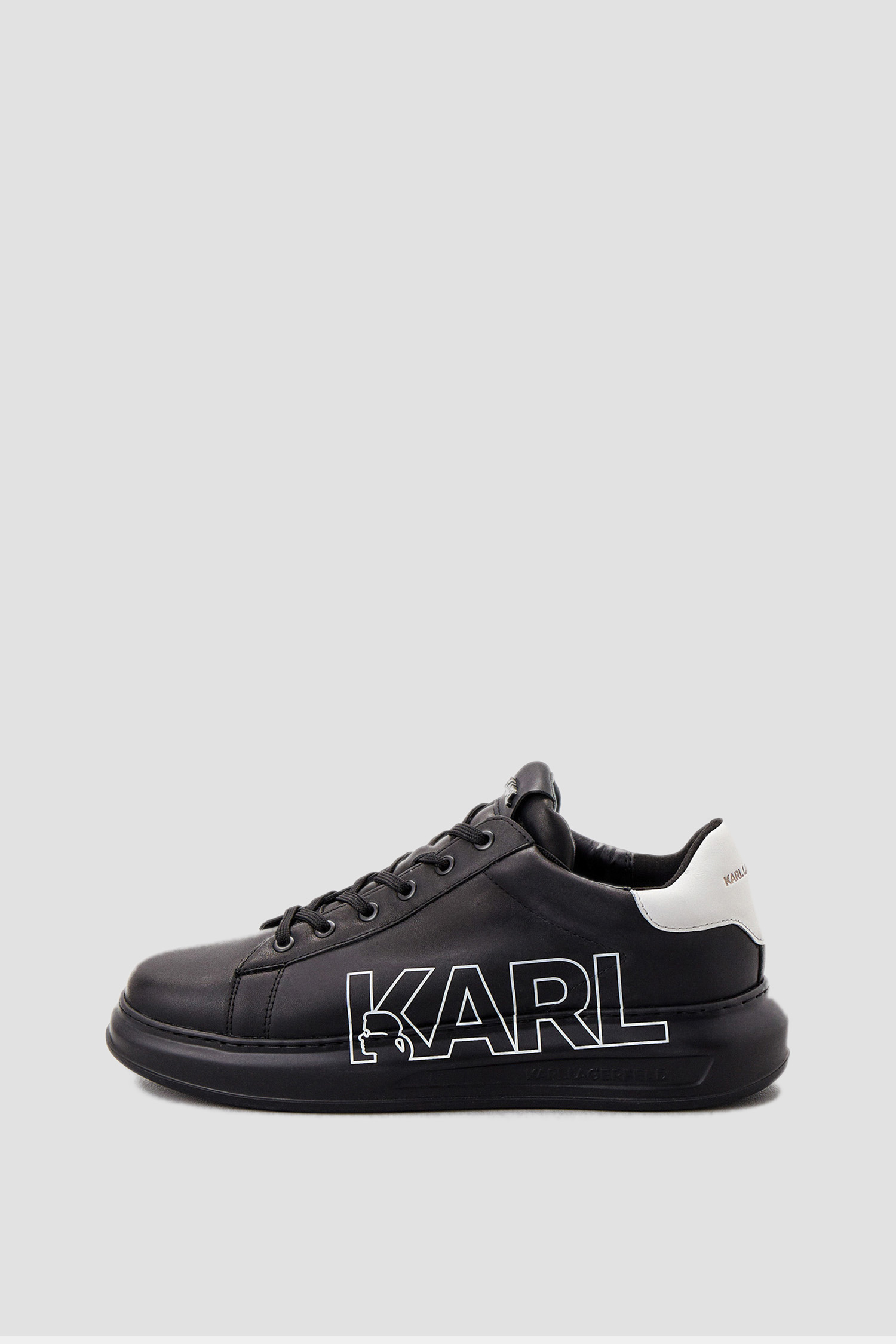 Мужские черные кожаные сникеры Karl Lagerfeld 500470.855091;990