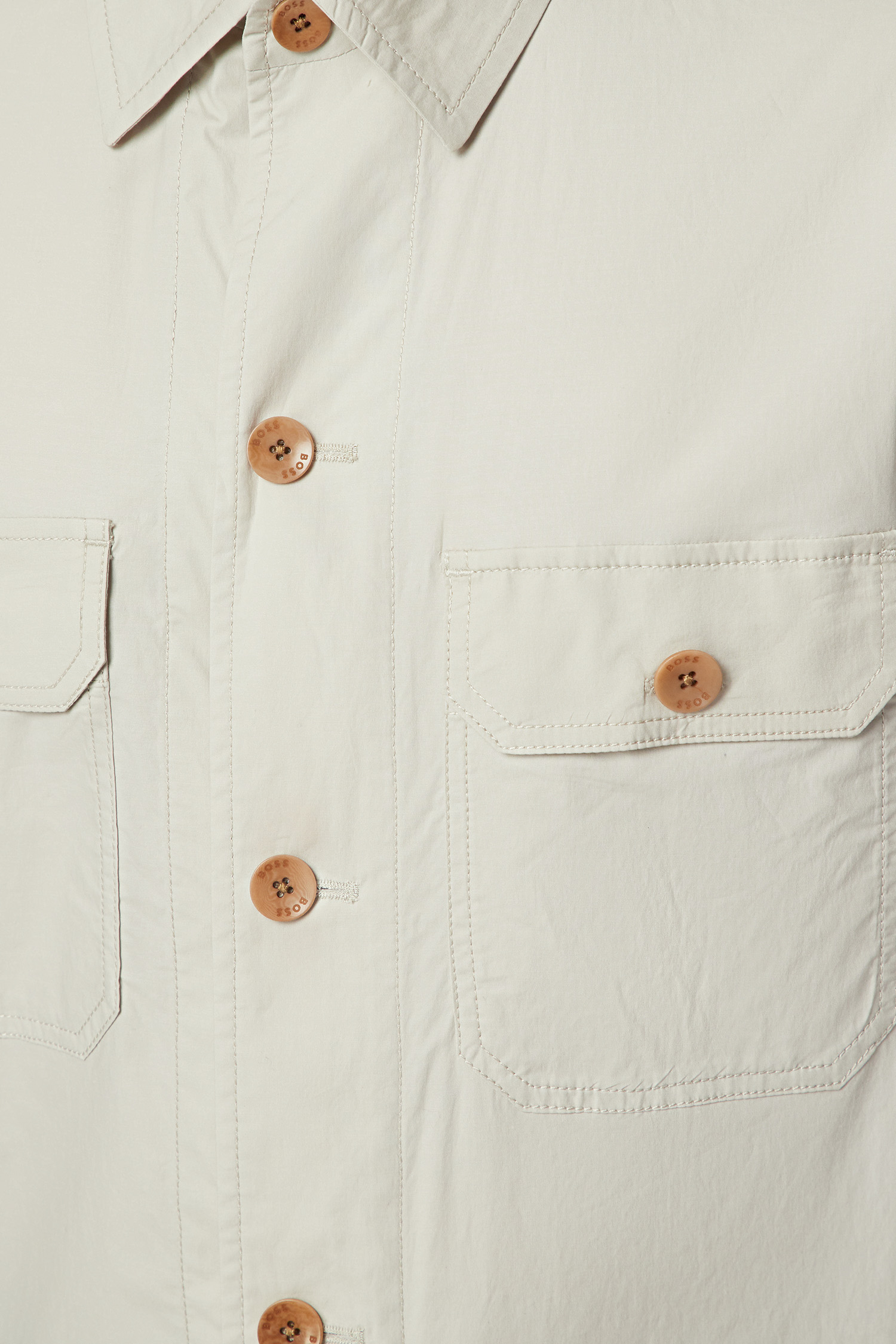 Мужская бежевая рубашка BOSS 50489405;271