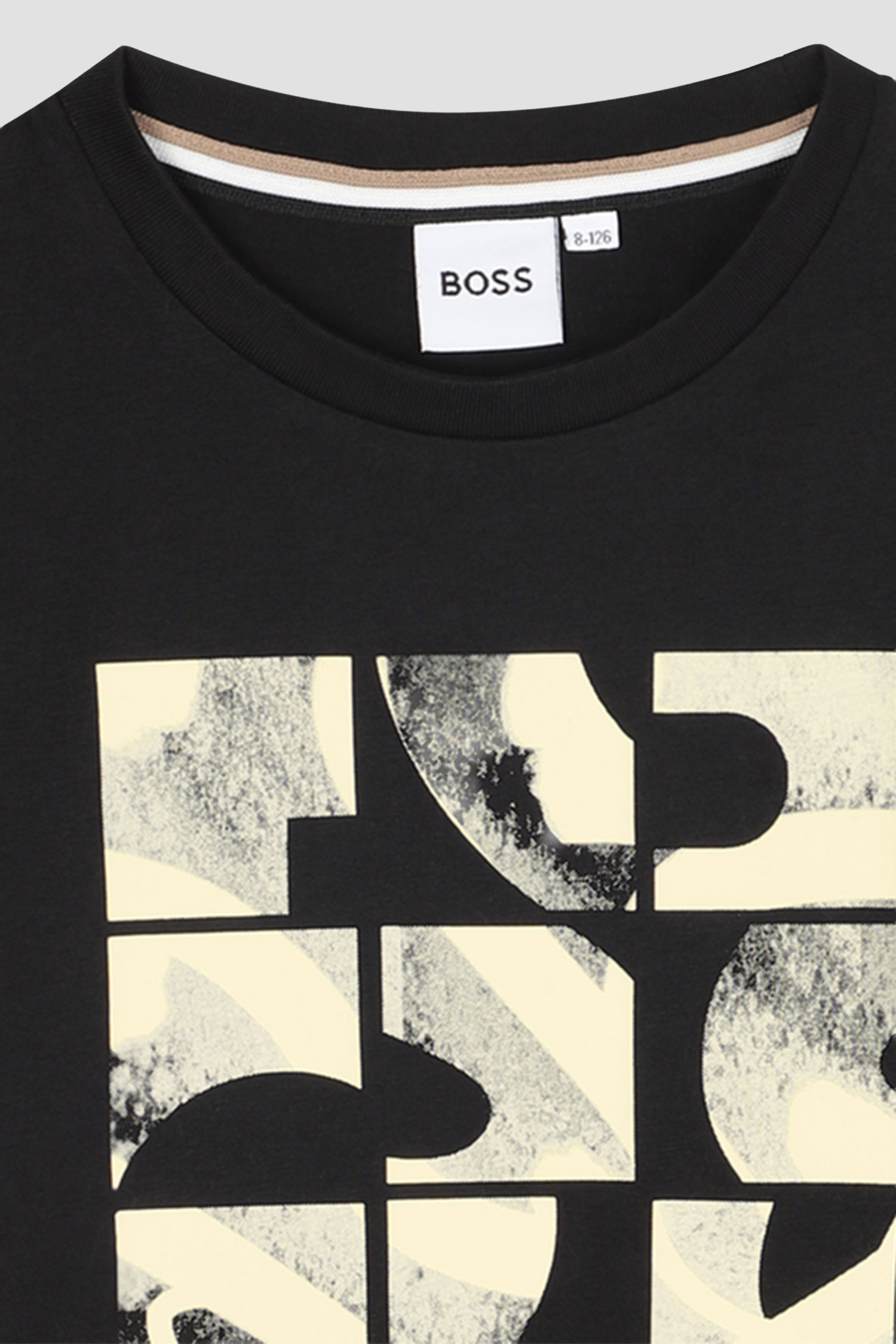 Дитячий чорний лонгслів BOSS kids J52376;09B