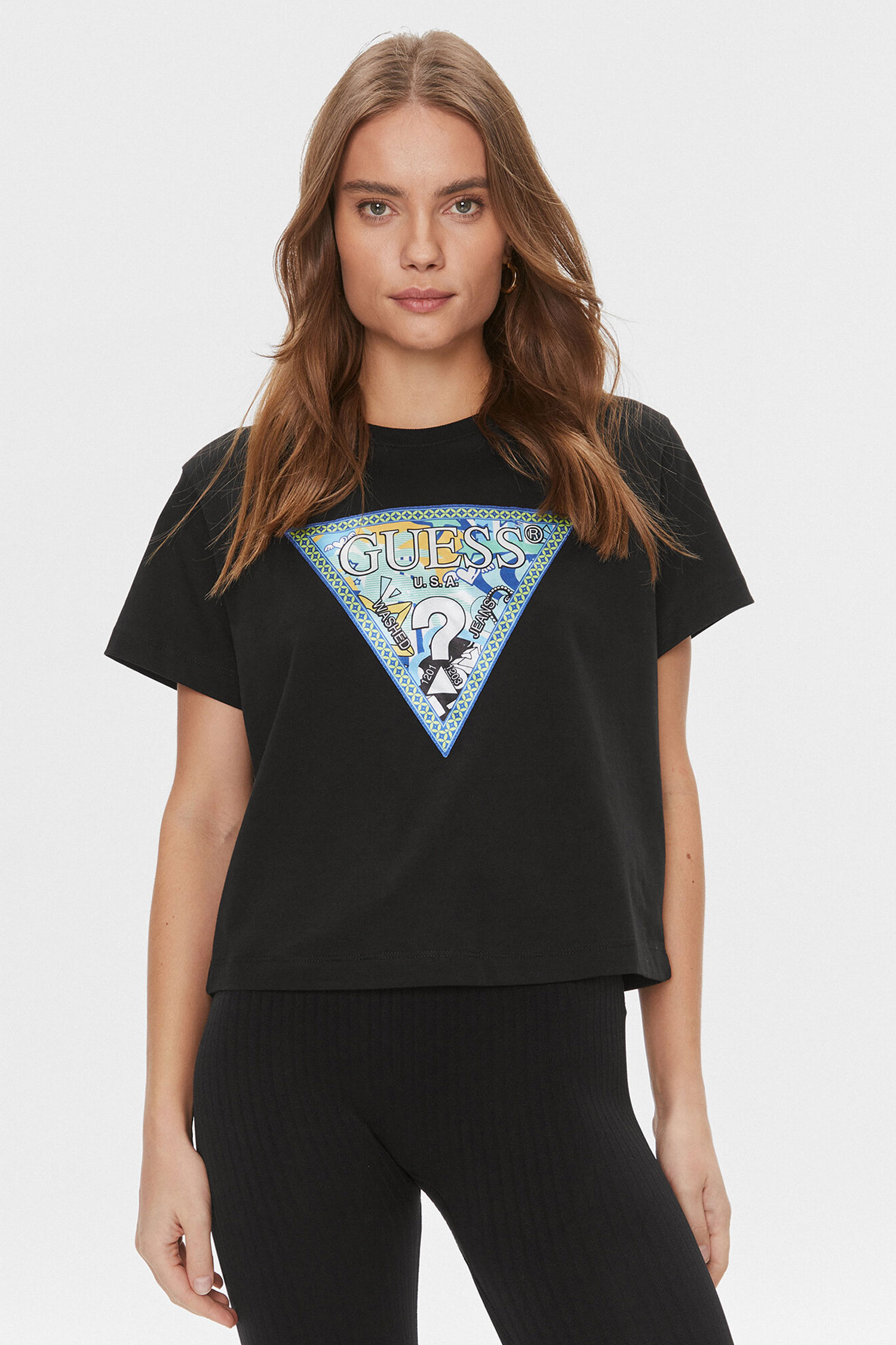 Женская черная футболка Guess W4RI78.I3Z14;JBLK