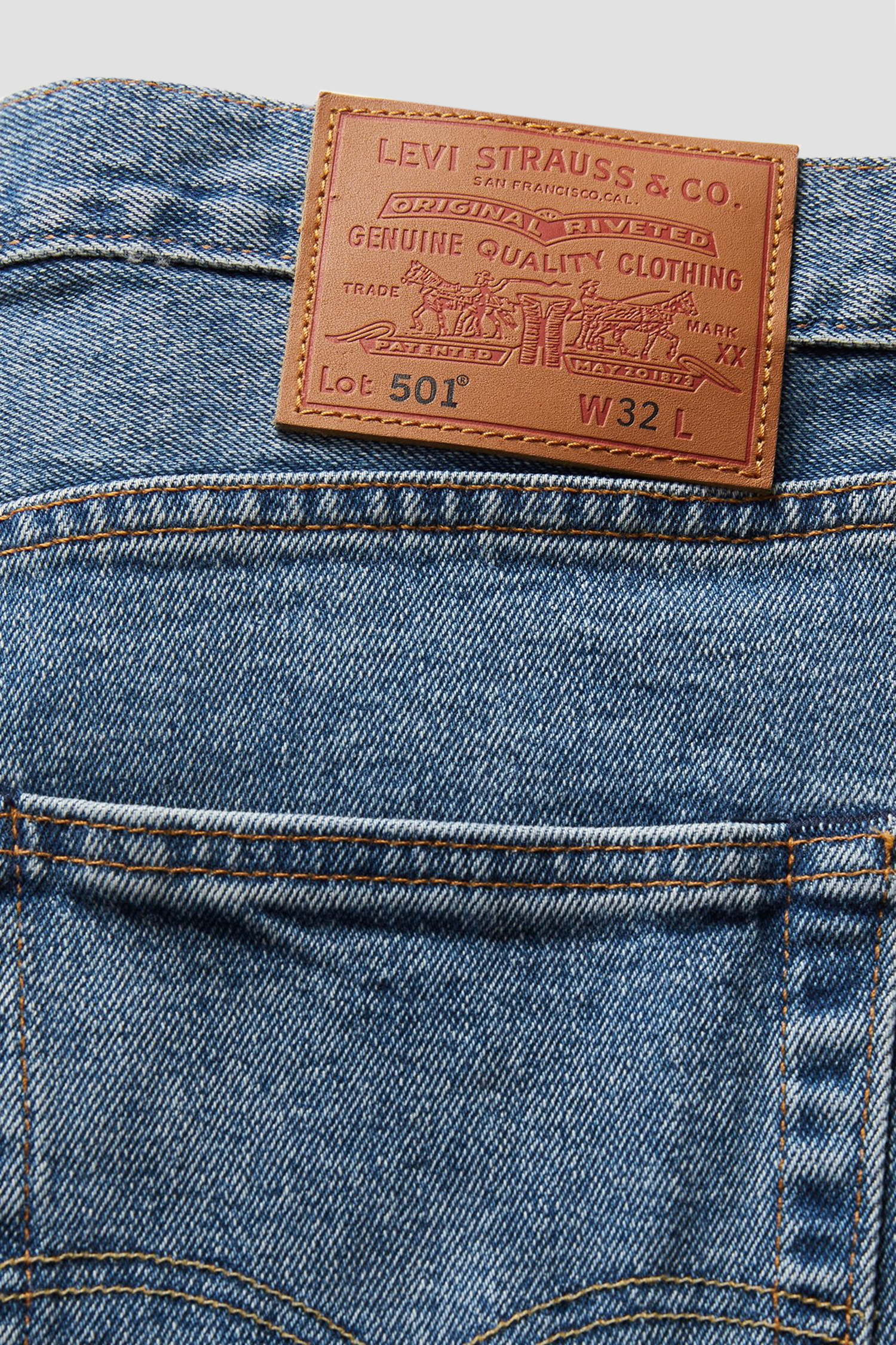 Мужские синие джинсовые шорты 501® Levi’s® 36512;0235