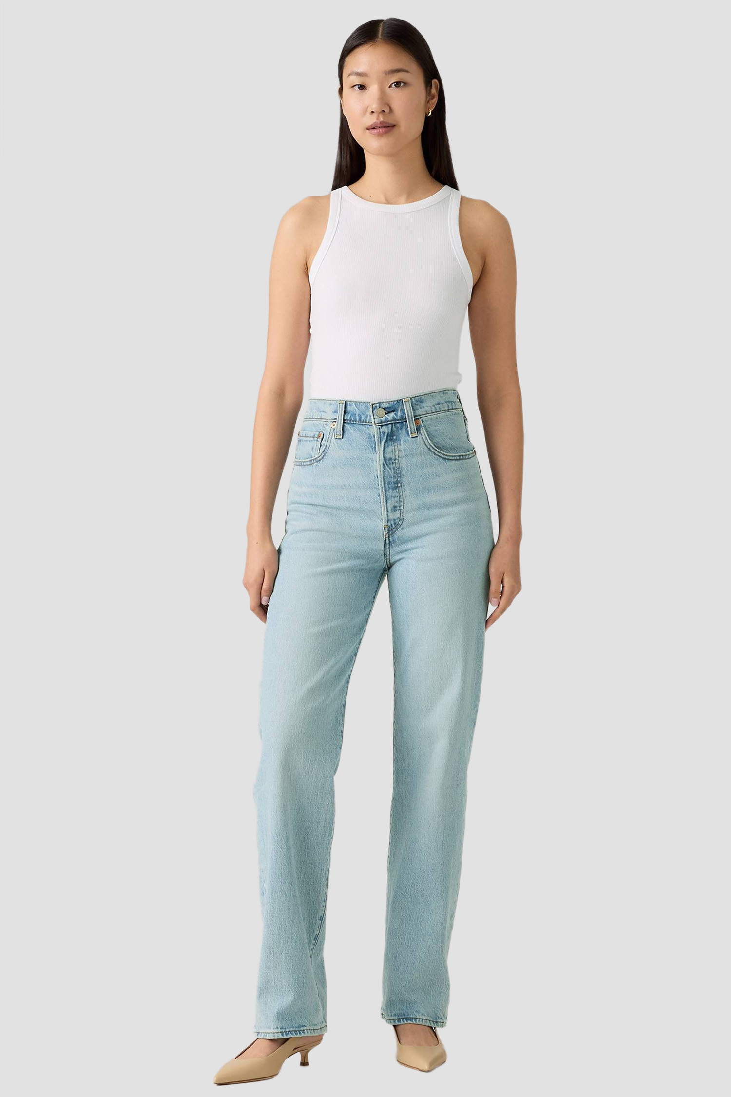 Жіночі блакитні джинси Ribcage Full Length Levi’s® 79078;0045