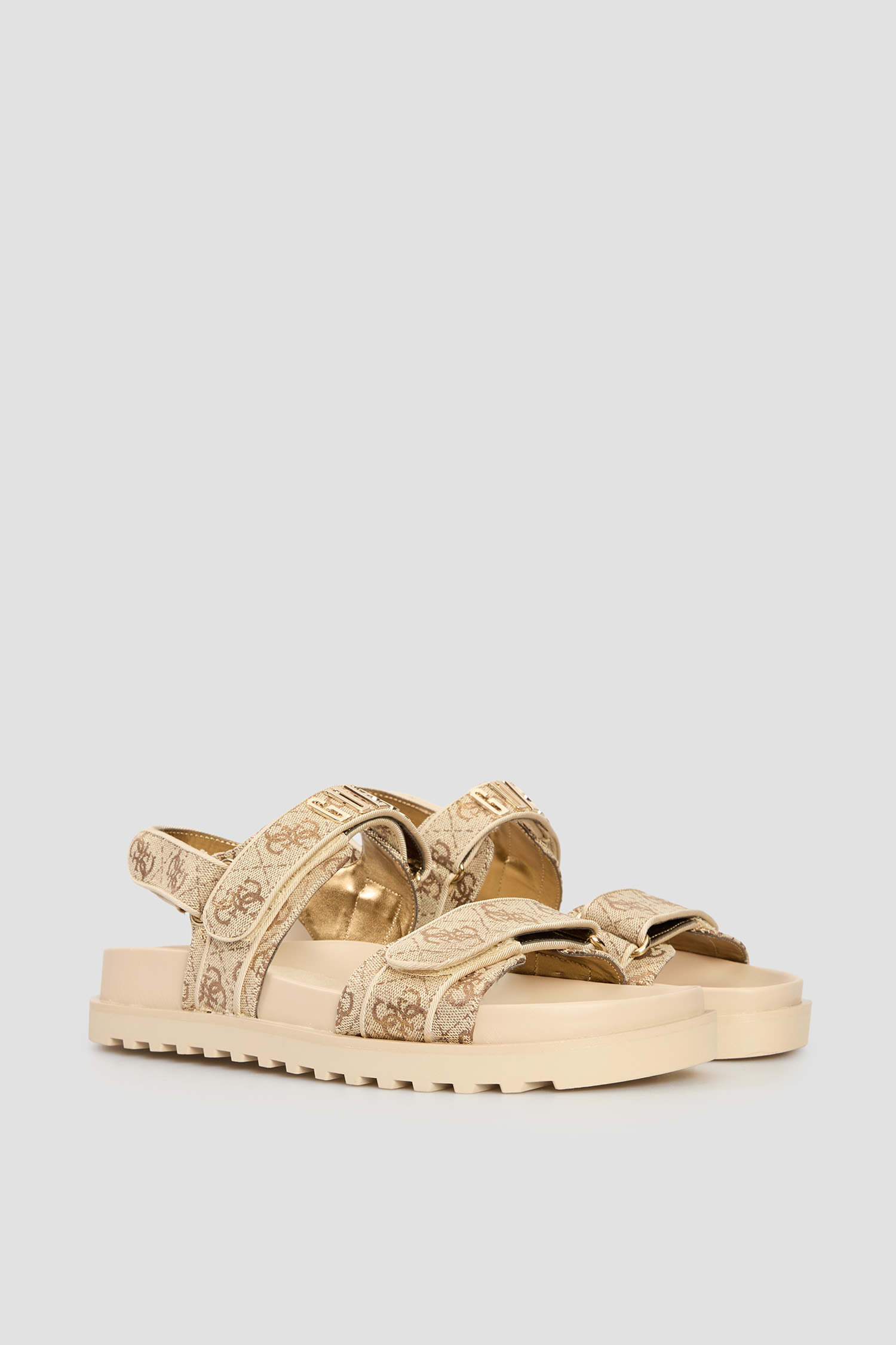 Женские золотистые сандалии с узором Guess FLJFDS.LEL03;GOLD