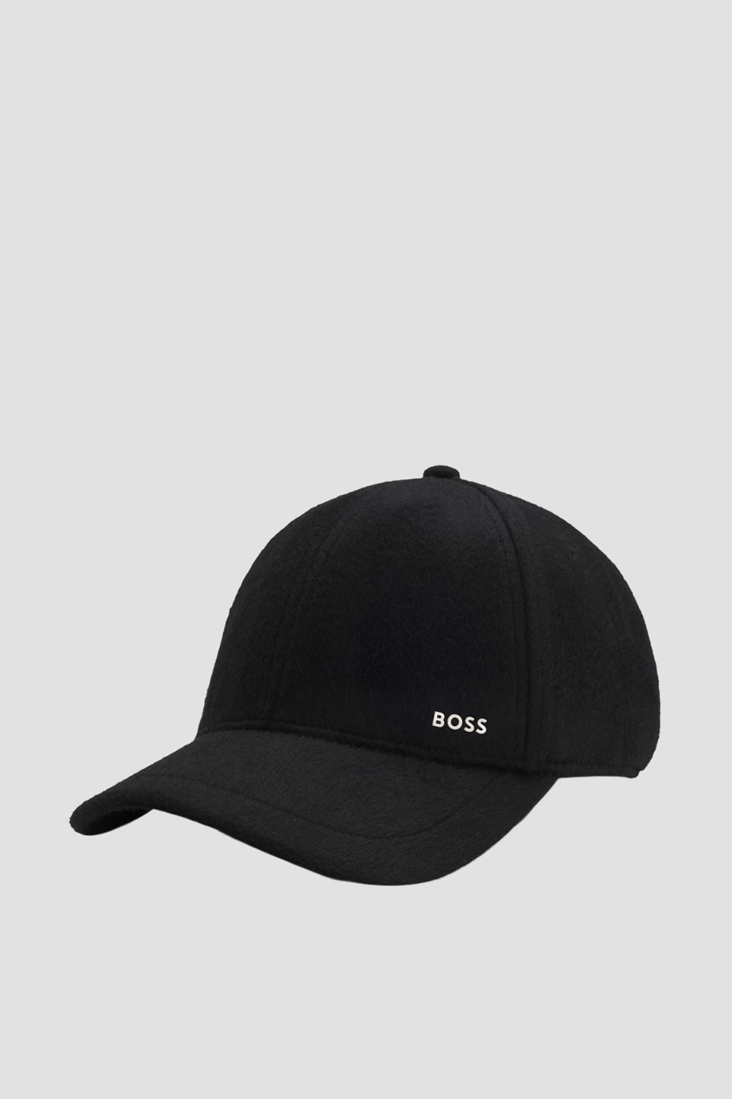 Чоловіча чорна вовняна кепка BOSS 50550616;001