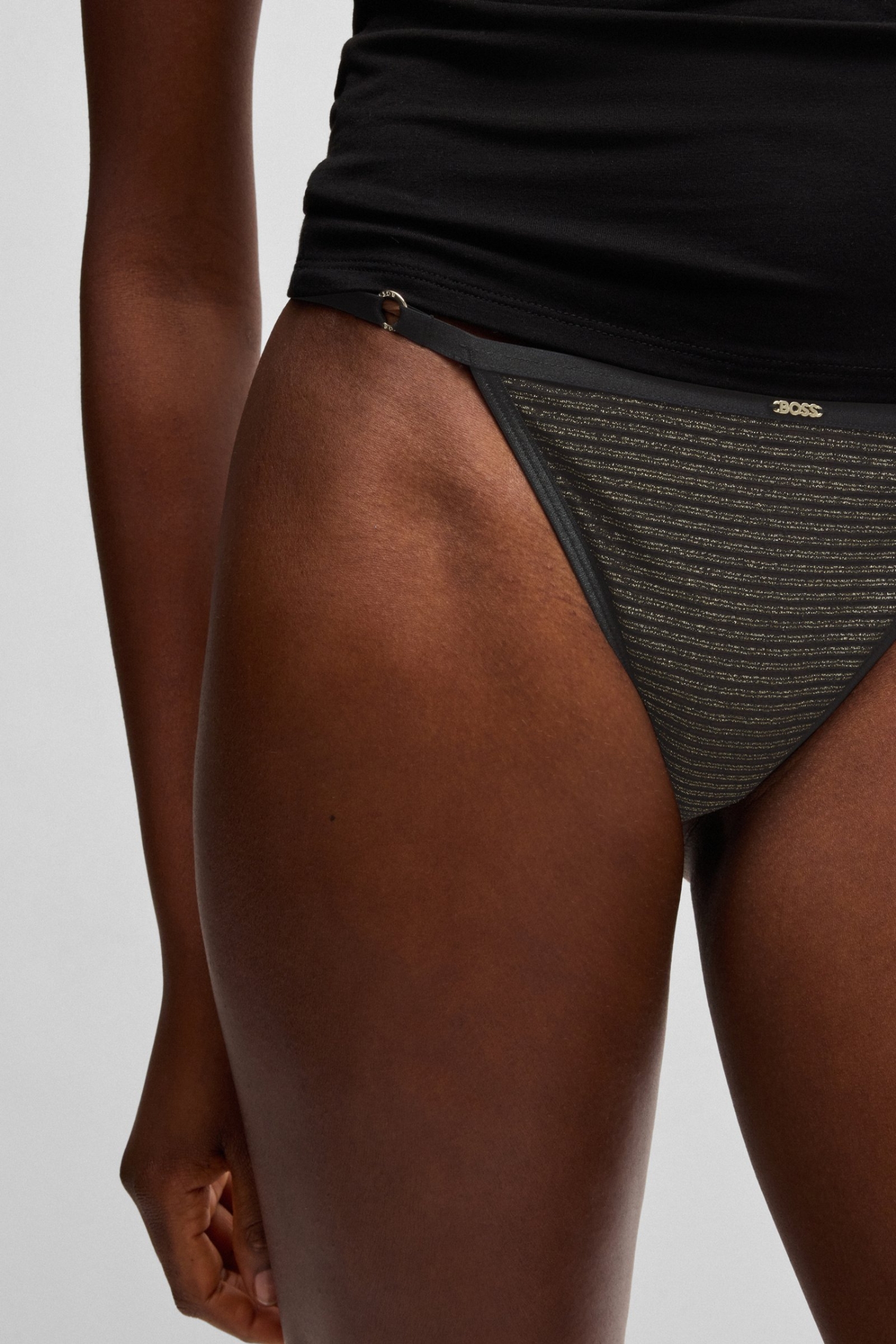 Женские черные трусики (3 шт) BOSS 50527234;001