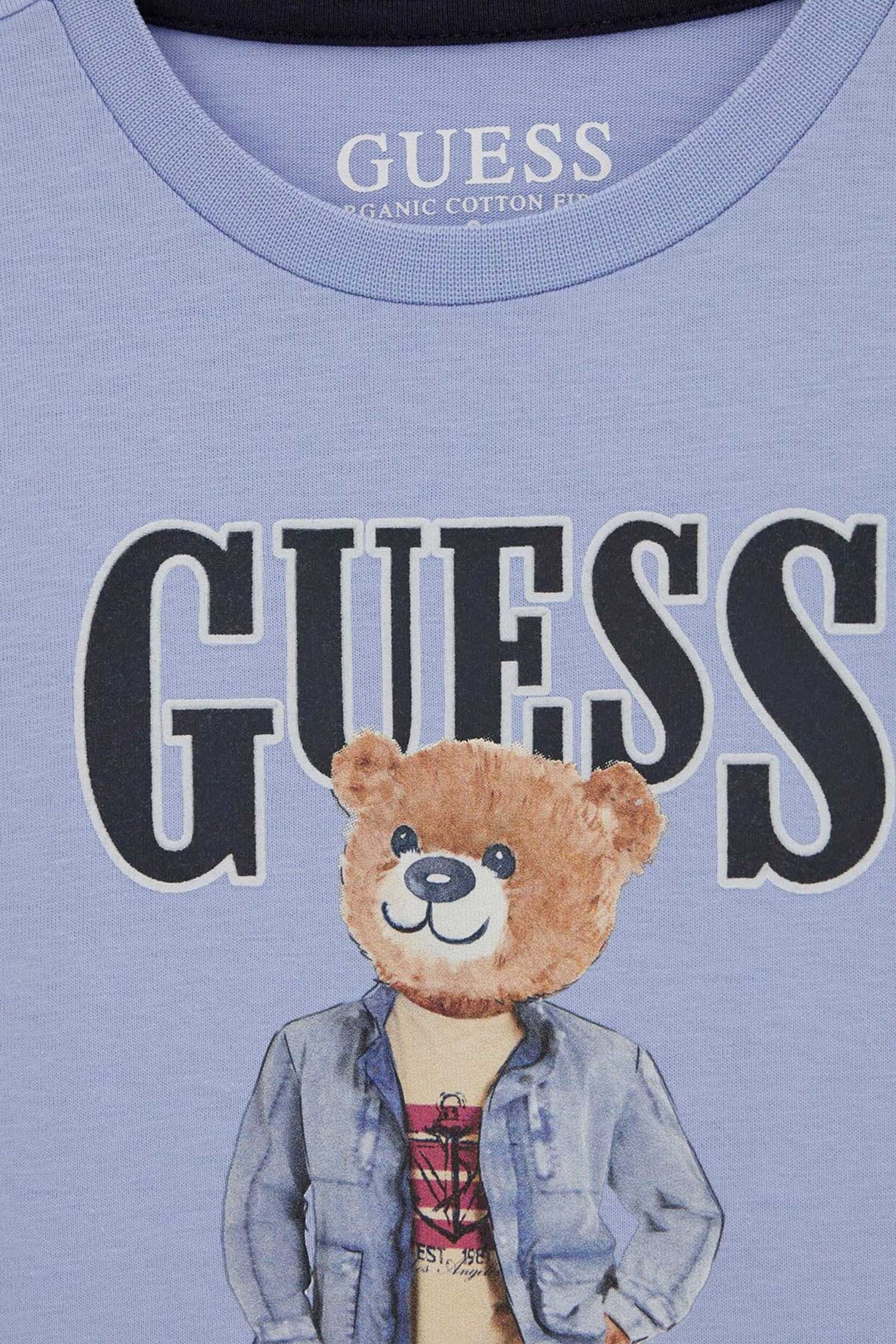 Дитяча блакитна футболка Guess Kids N6RI05.K8HM4;G76S