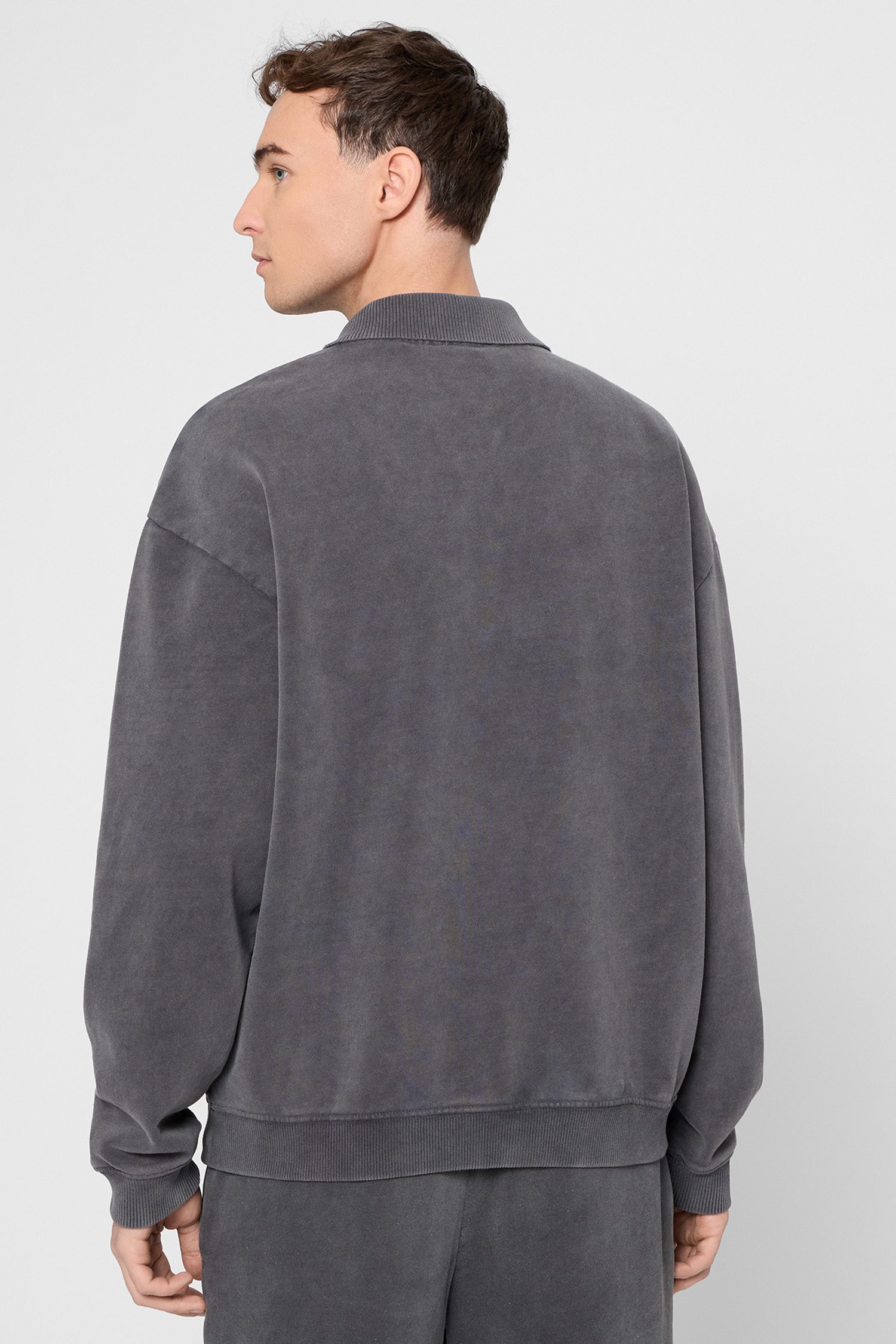 Мужское темно-серое поло HUGO 50546395;017