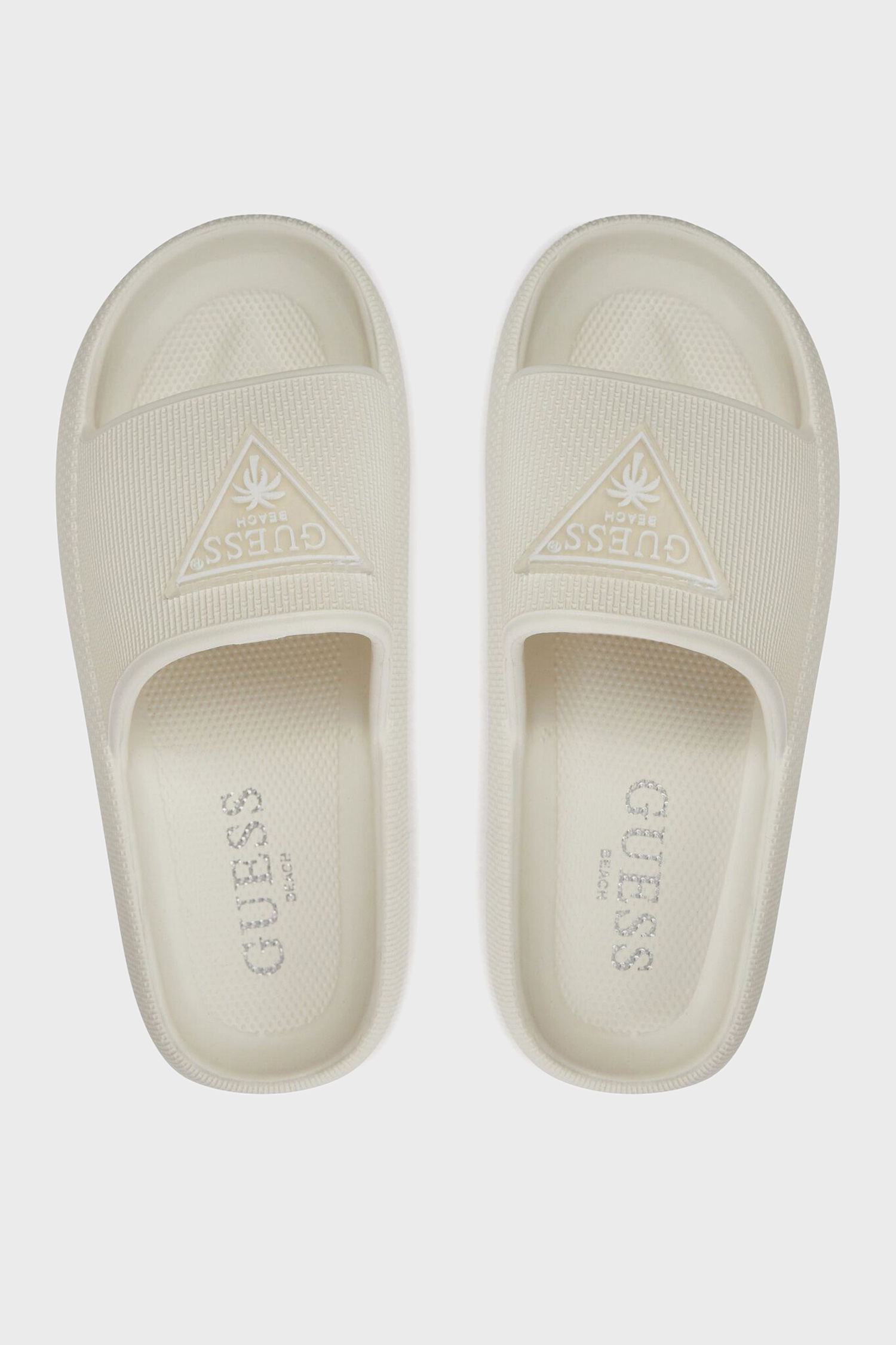 Жіночі білі слайдери Guess E4GZ27.WG5X0;MLK