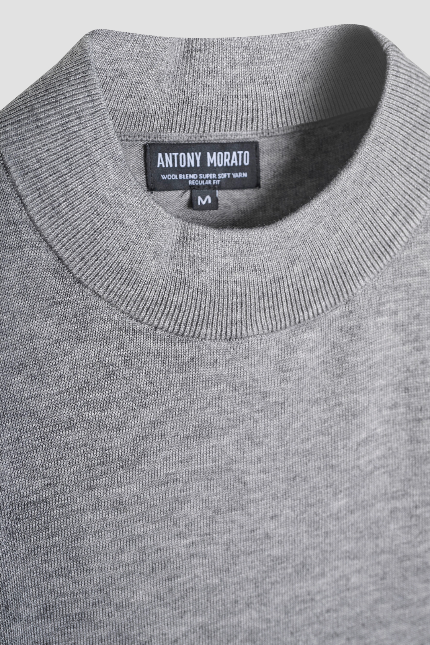 Мужской светло-серый джемпер Antony Morato MMSW01523.YA400145;9013