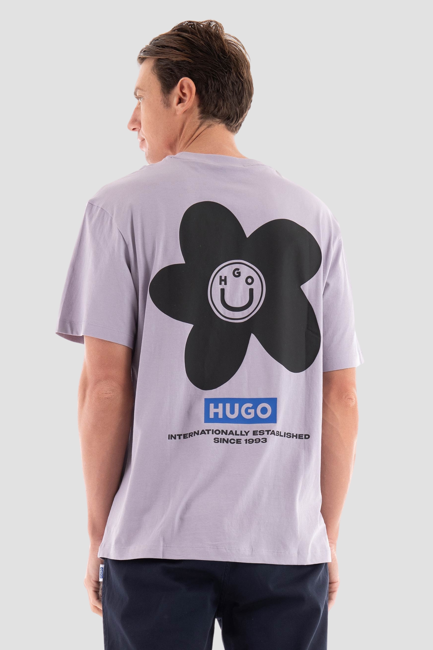 Мужская сиреневая футболка HUGO BLUE 50513214;541